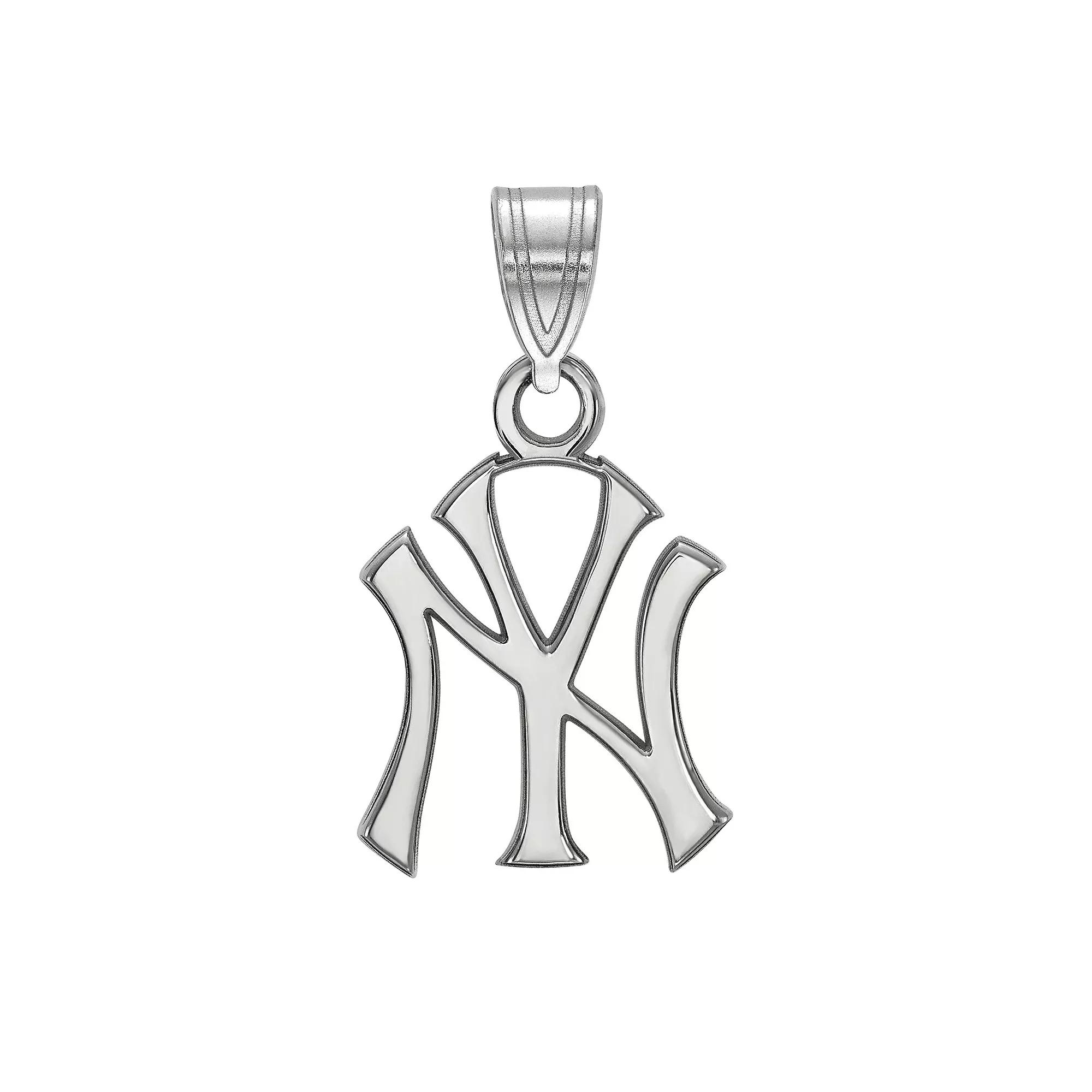 LogoArt Sterling Silver New York Yankees Pendant, Women's, Size: 18 mm Product Image