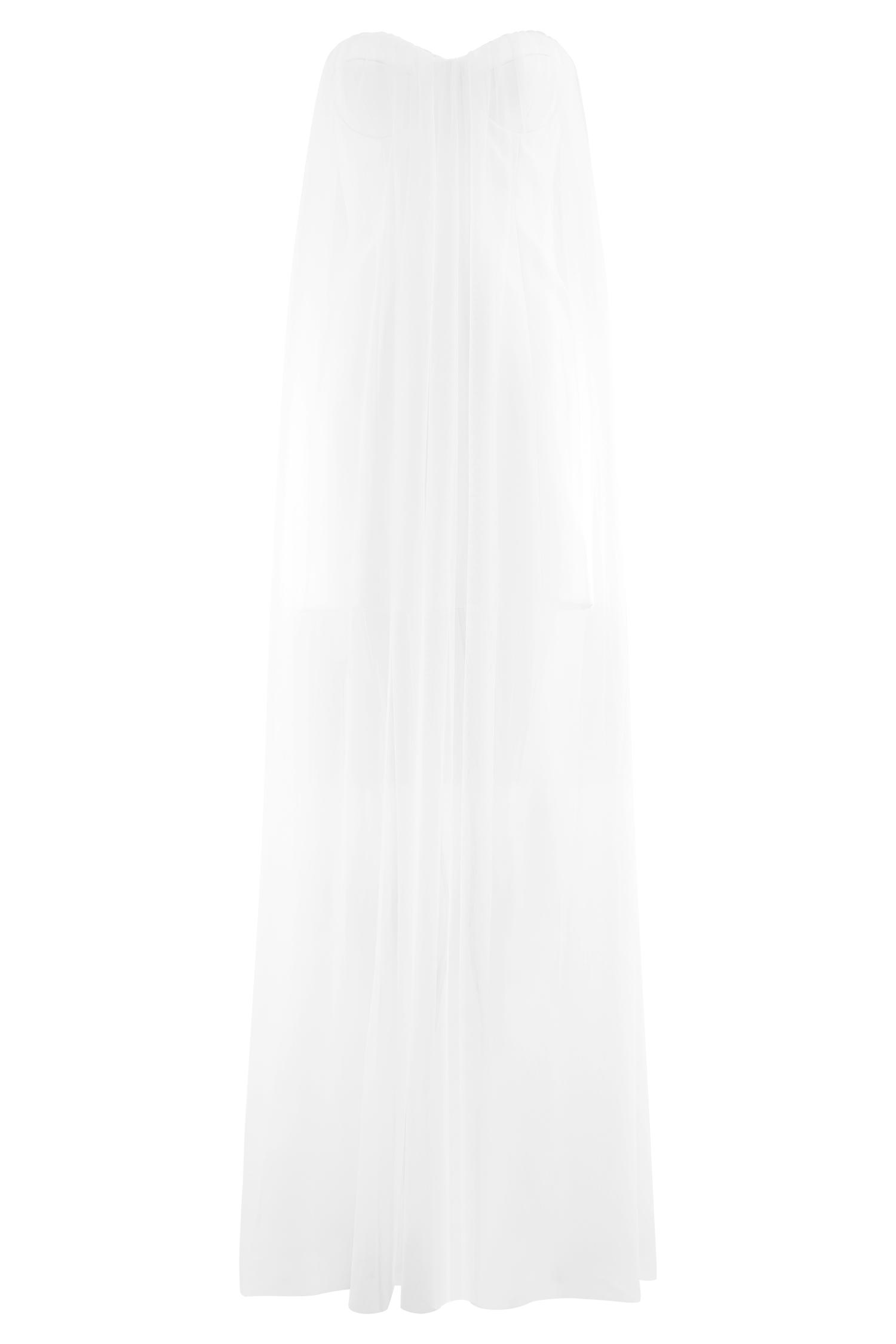 Bettany Chiffon Strapless Maxi Dress - White Product Image