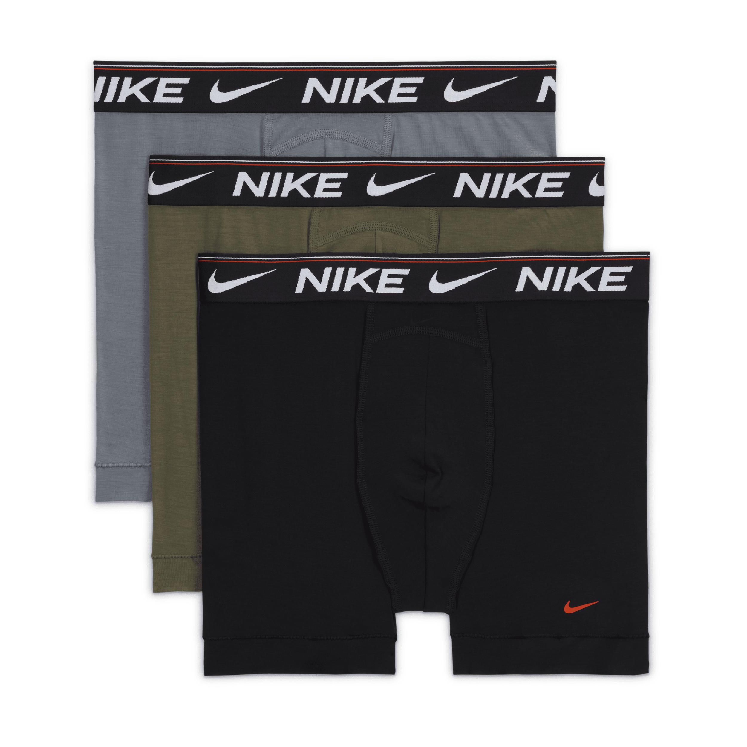 Nike Mens Ultra Comfort Dri-FIT Long Boxer Brief (3-Pack) | KE1263-001 Product Image