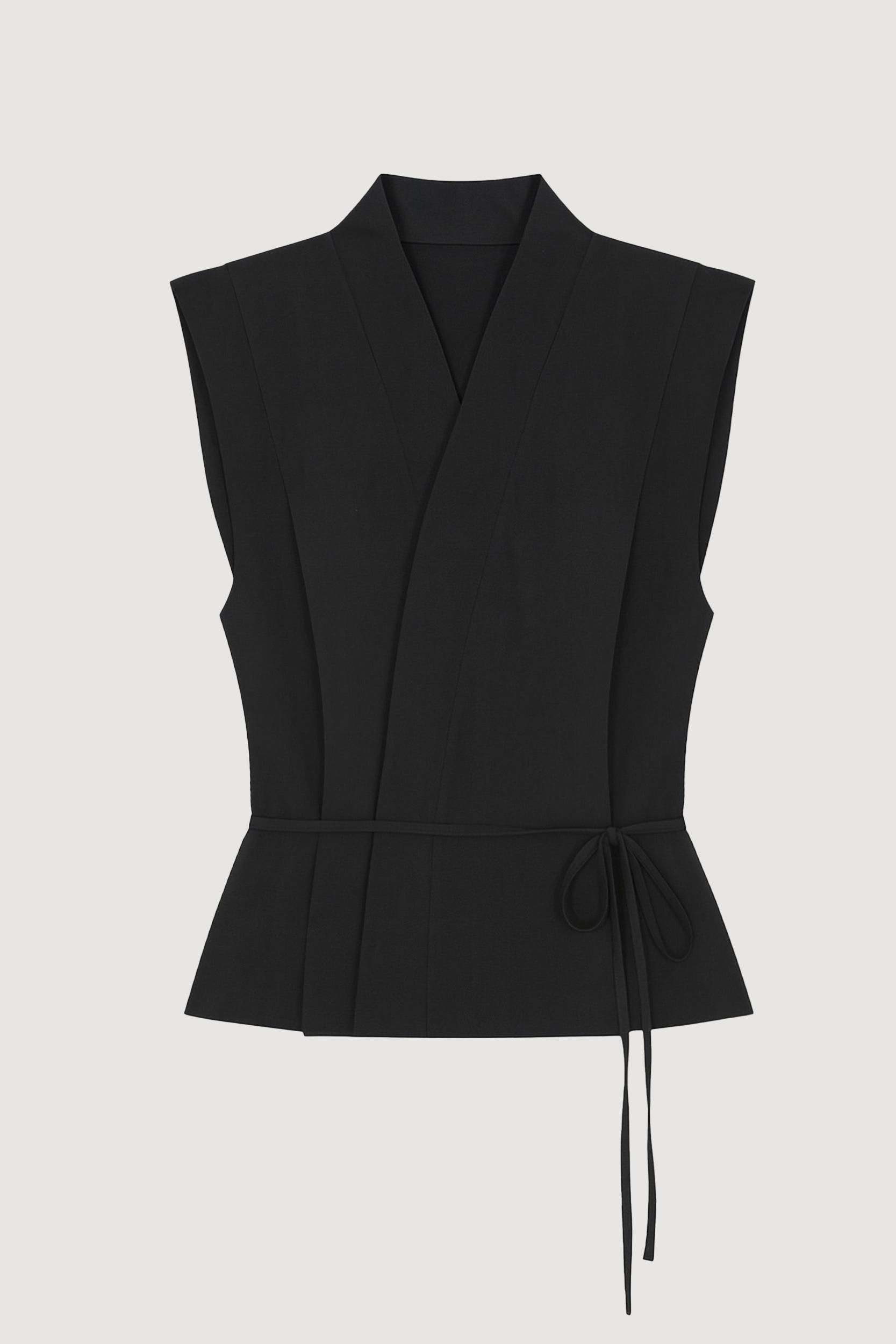 Leandra Tencel-Blend Wrap Vest Product Image