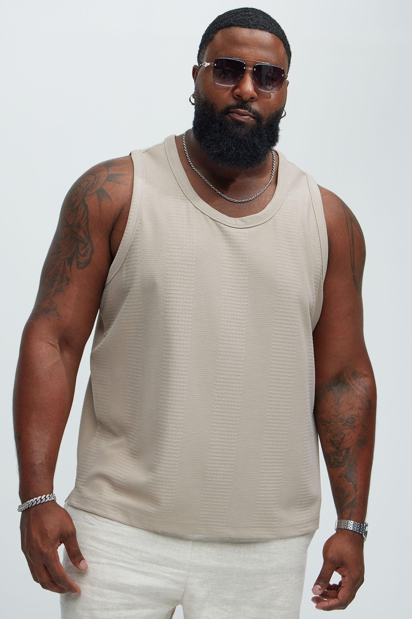 Angelo Textured Tank - Taupe Product Image