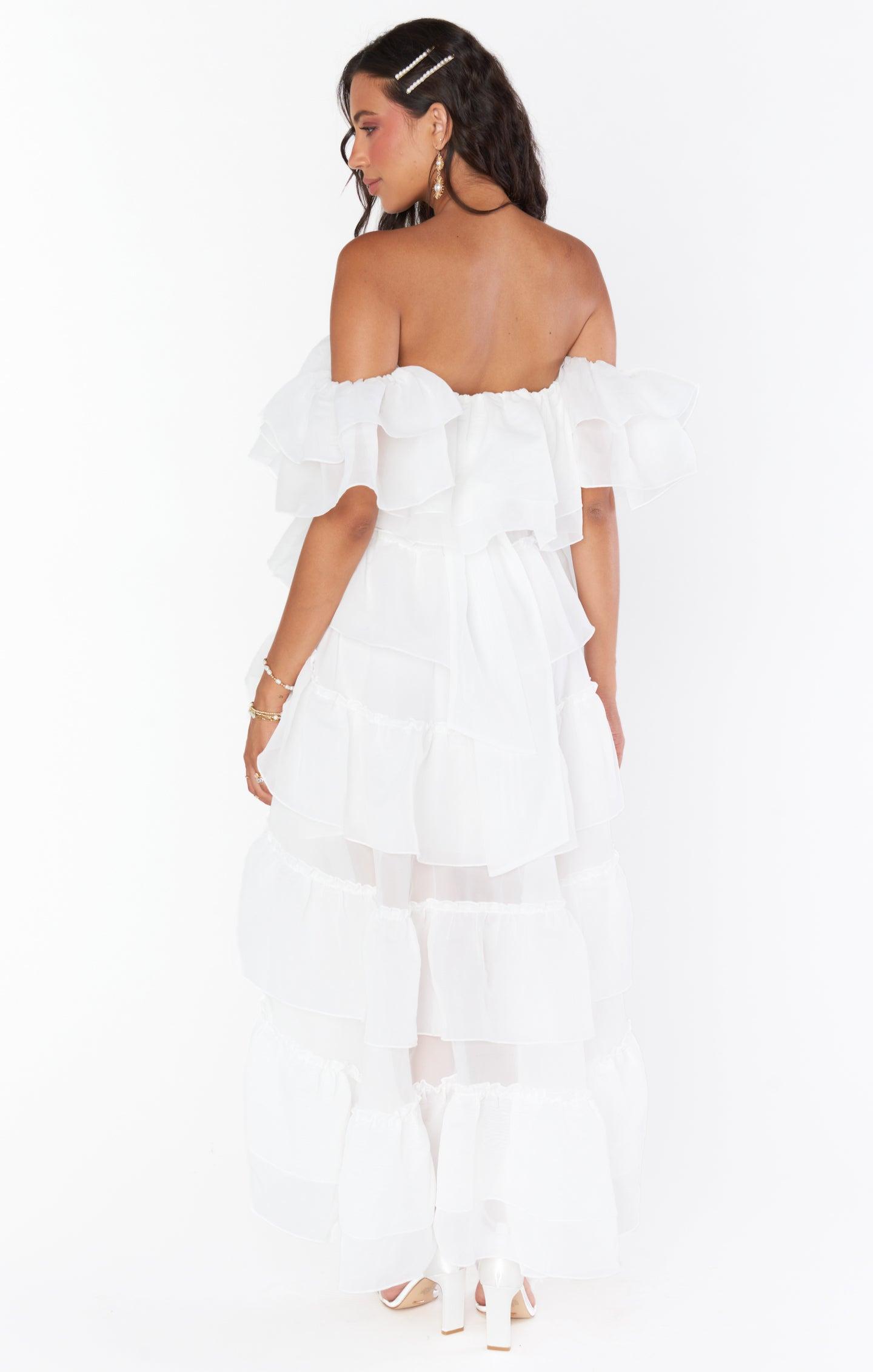 Brandy Maxi Dress ~ White Organza Product Image