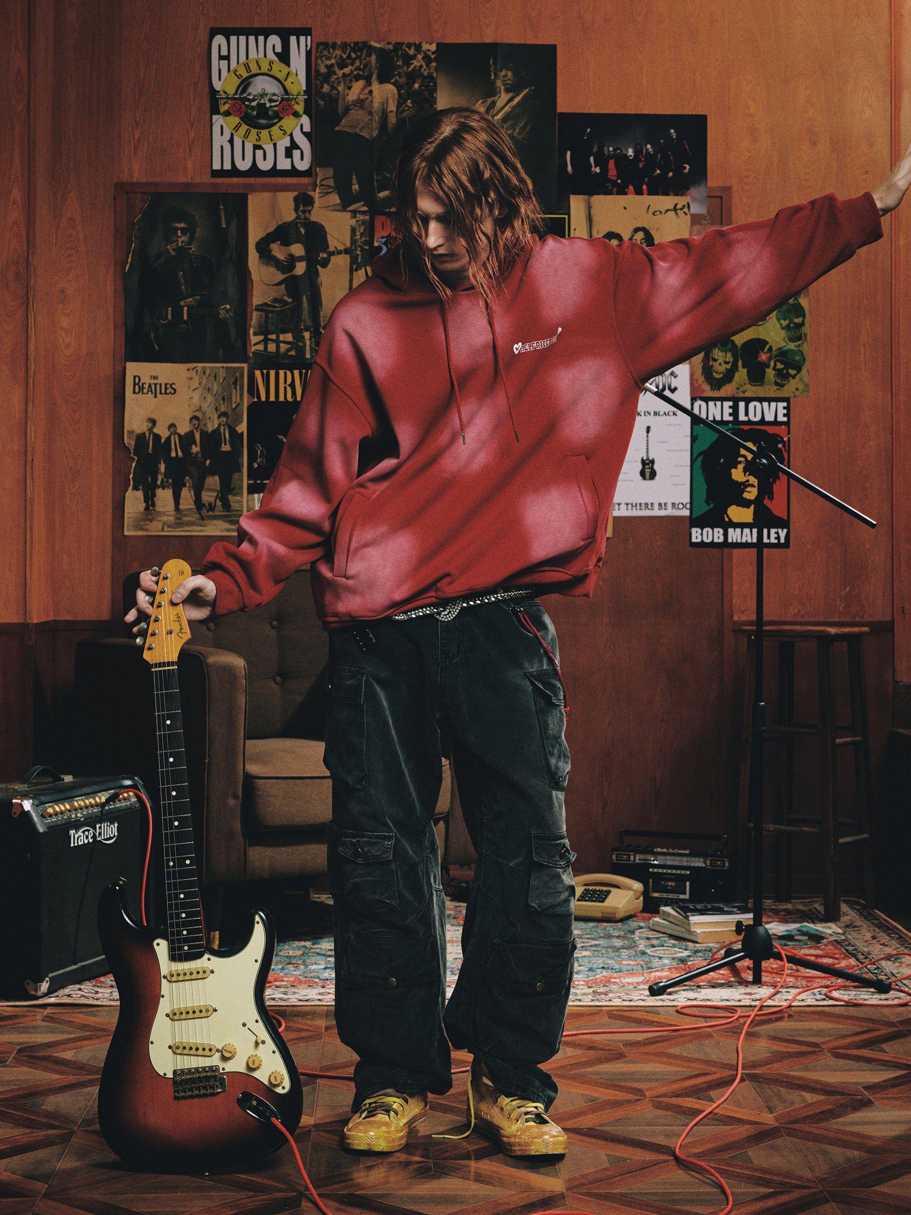 Aelfric Eden Blurring Graphic Washed Pullover Hoodie Product Image