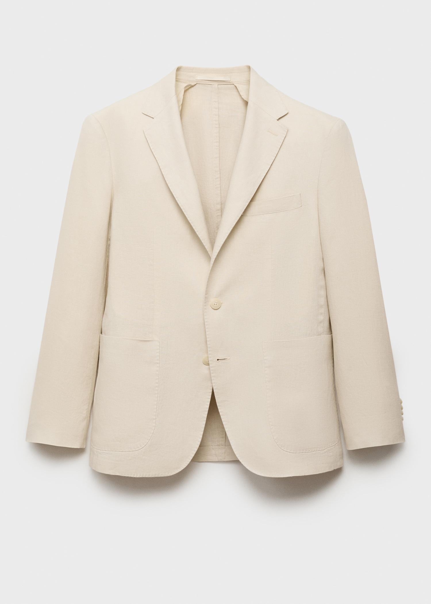 Salerno suit blazer 100% linen slim fit - Men | MANGO USA Product Image