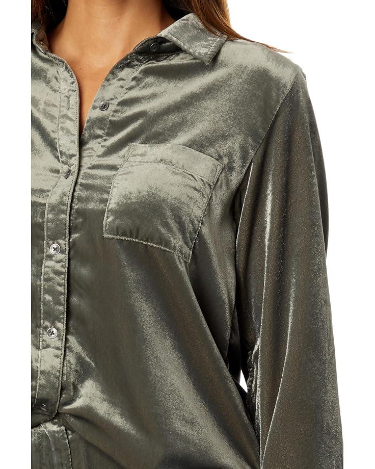 Long Sleeve Blouse with Neck Tie Product Image