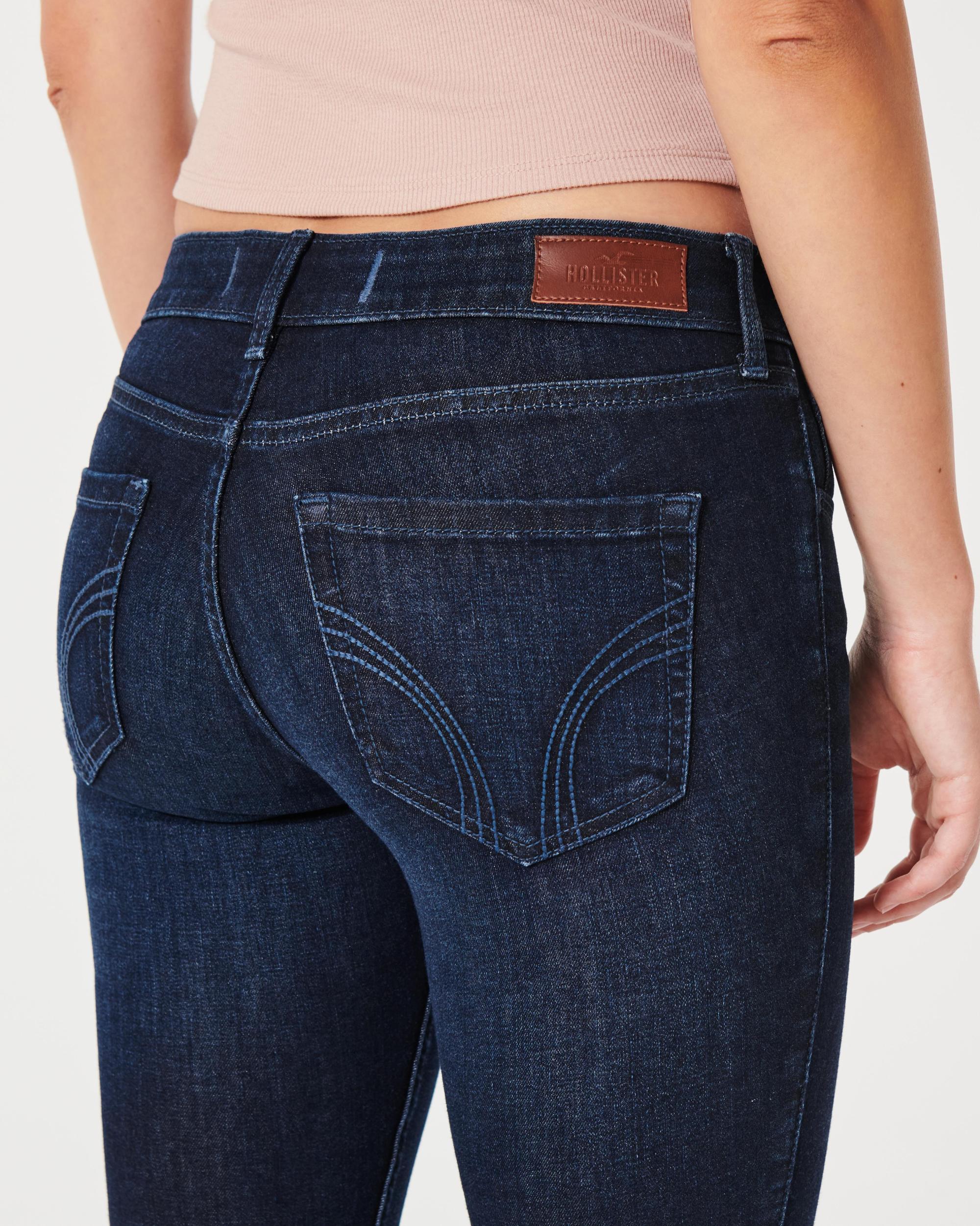 Curvy Low-Rise Dark Wash Super Skinny Jeans Product Image