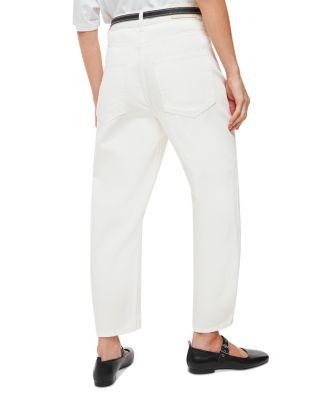Petites Authentic Barrel Leg Jeans in White Product Image