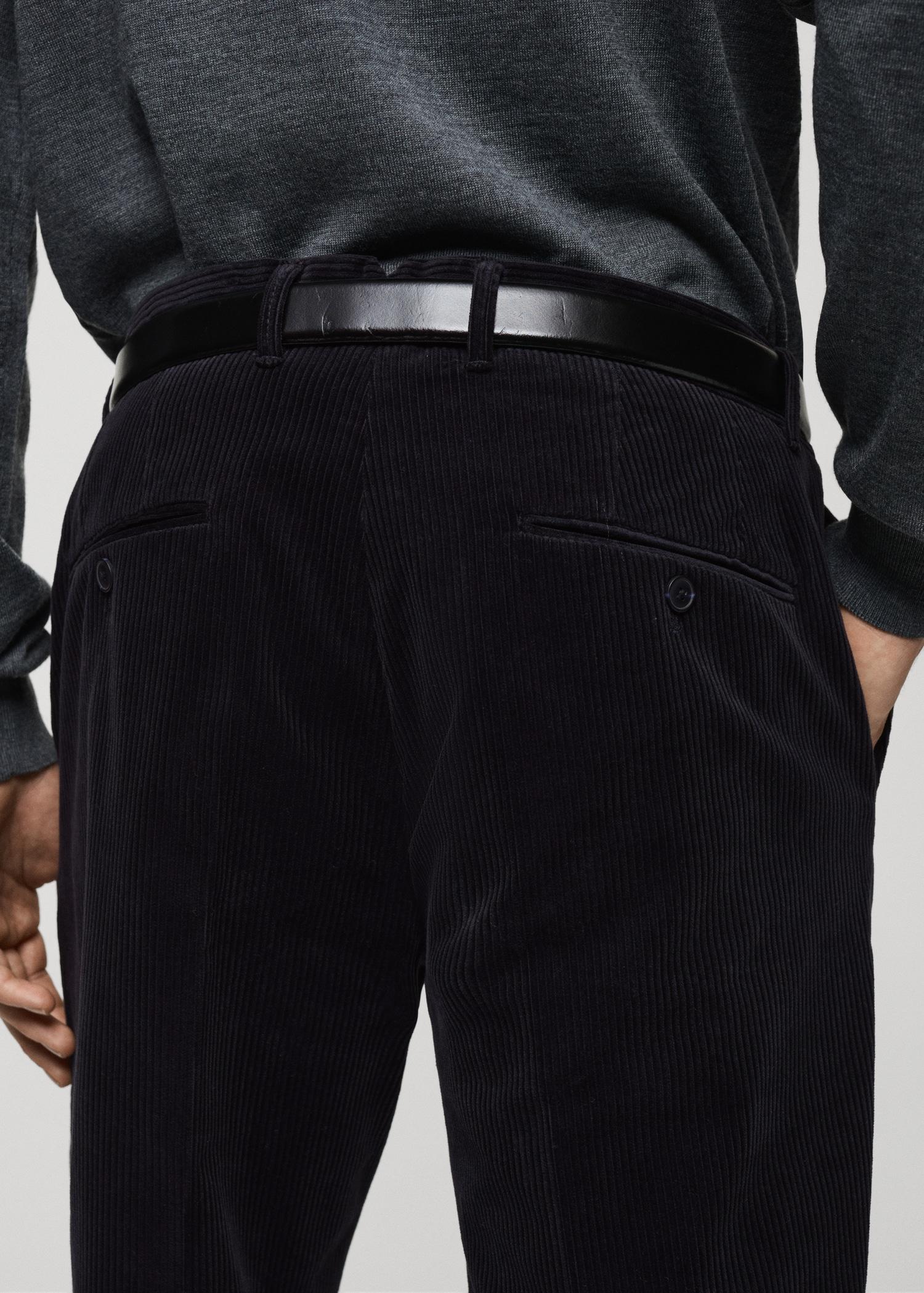 Corduroy regular-fit pants - Men | MANGO USA Product Image