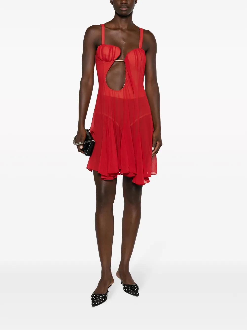cut-out tulle minidress Product Image