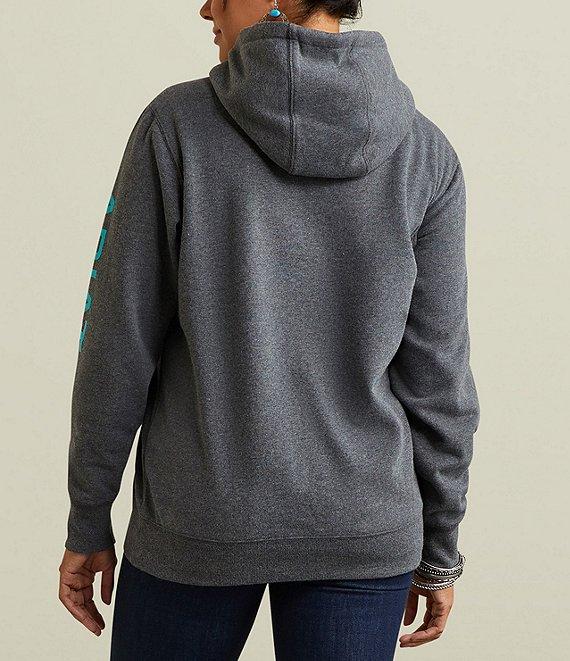 Ariat Logo Long Sleeve Kangaroo Pocket Hoodie Product Image