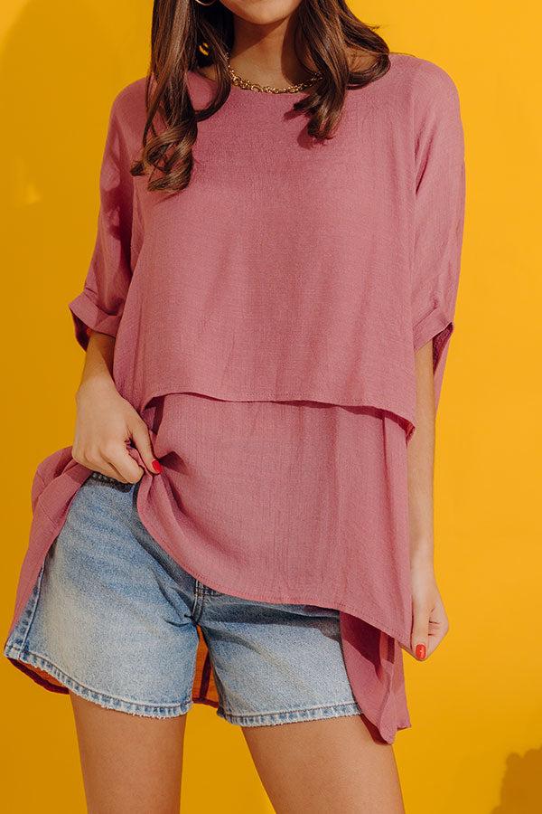 Tranquil Time Shift Top In Blush Product Image