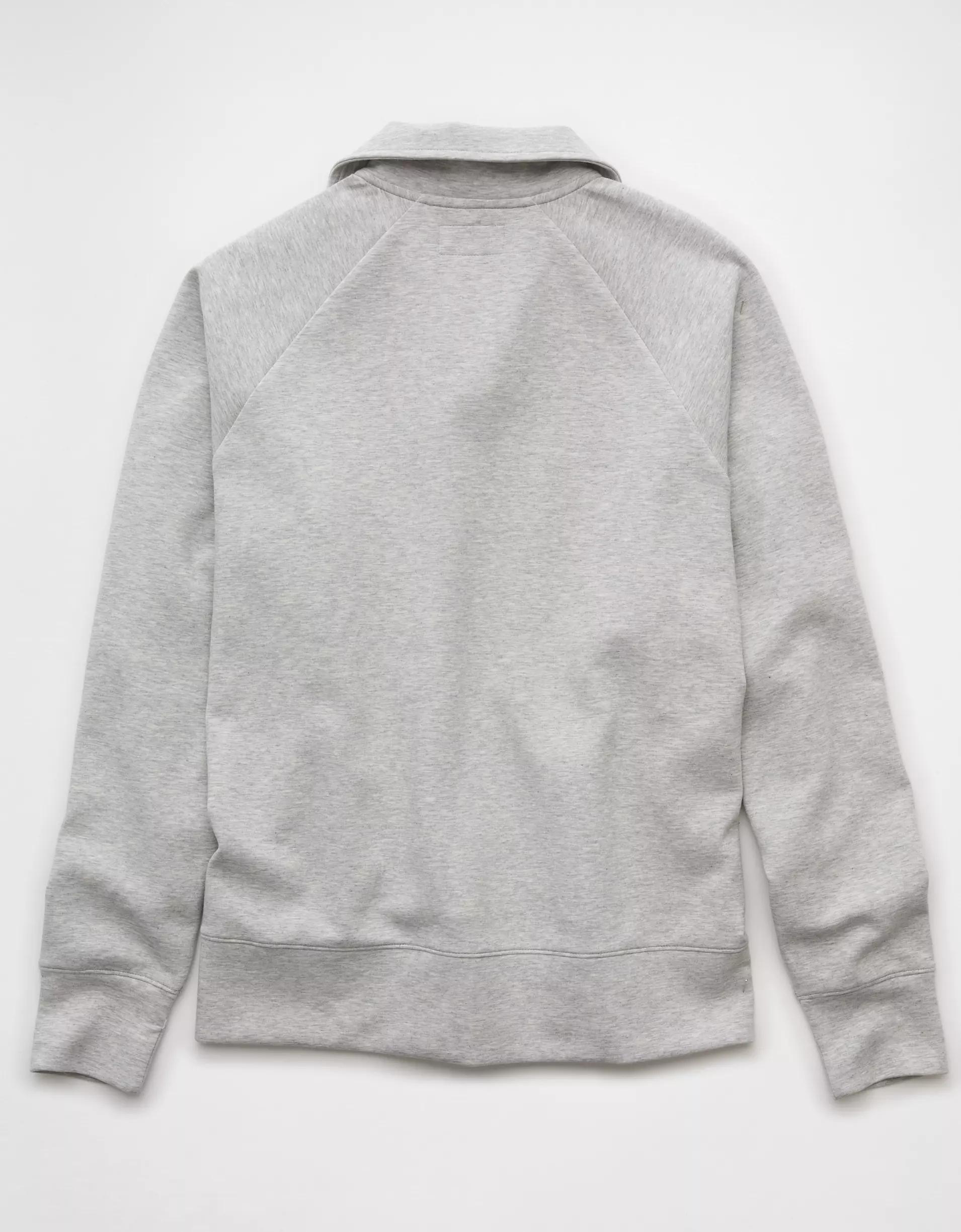 AE 24/7 Long-Sleeve Rugby Polo Sweatshirt Product Image