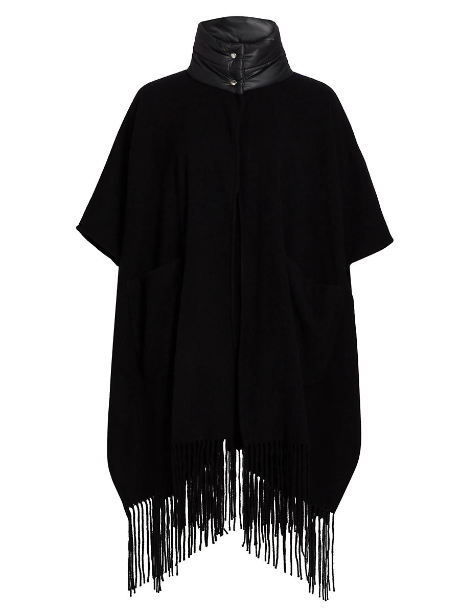Womens Wool Fringe Poncho Product Image