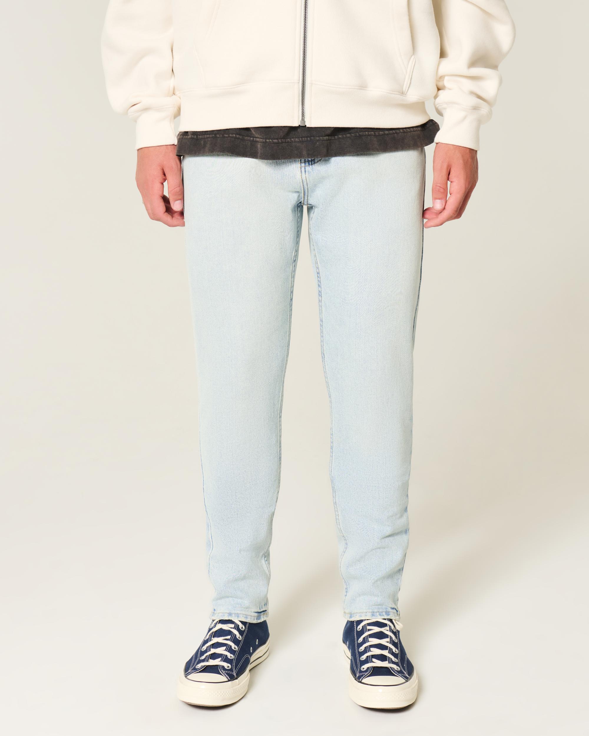 Light Wash Athletic Skinny Jeans Product Image