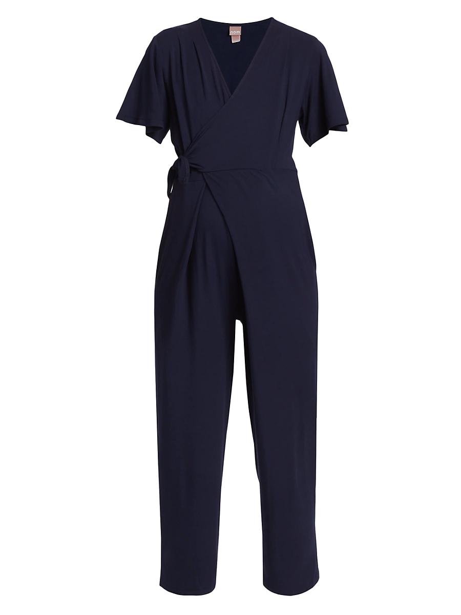 Womens Lucia Flutter-Sleeve Wrap Jumpsuit Product Image