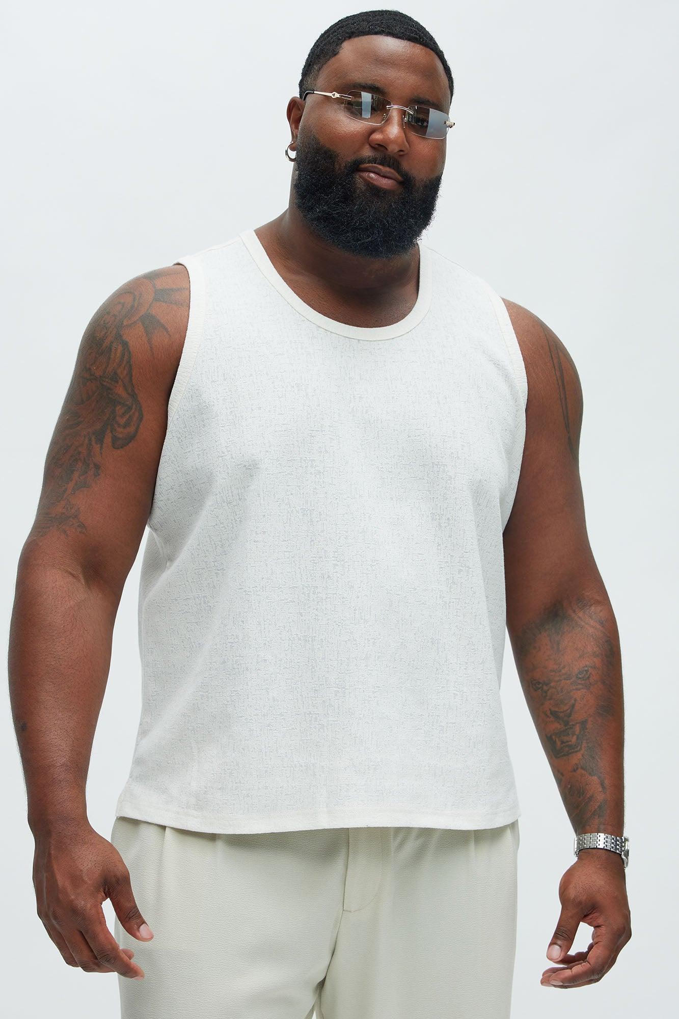 Duval Textured Relaxed Tank - Off White Product Image