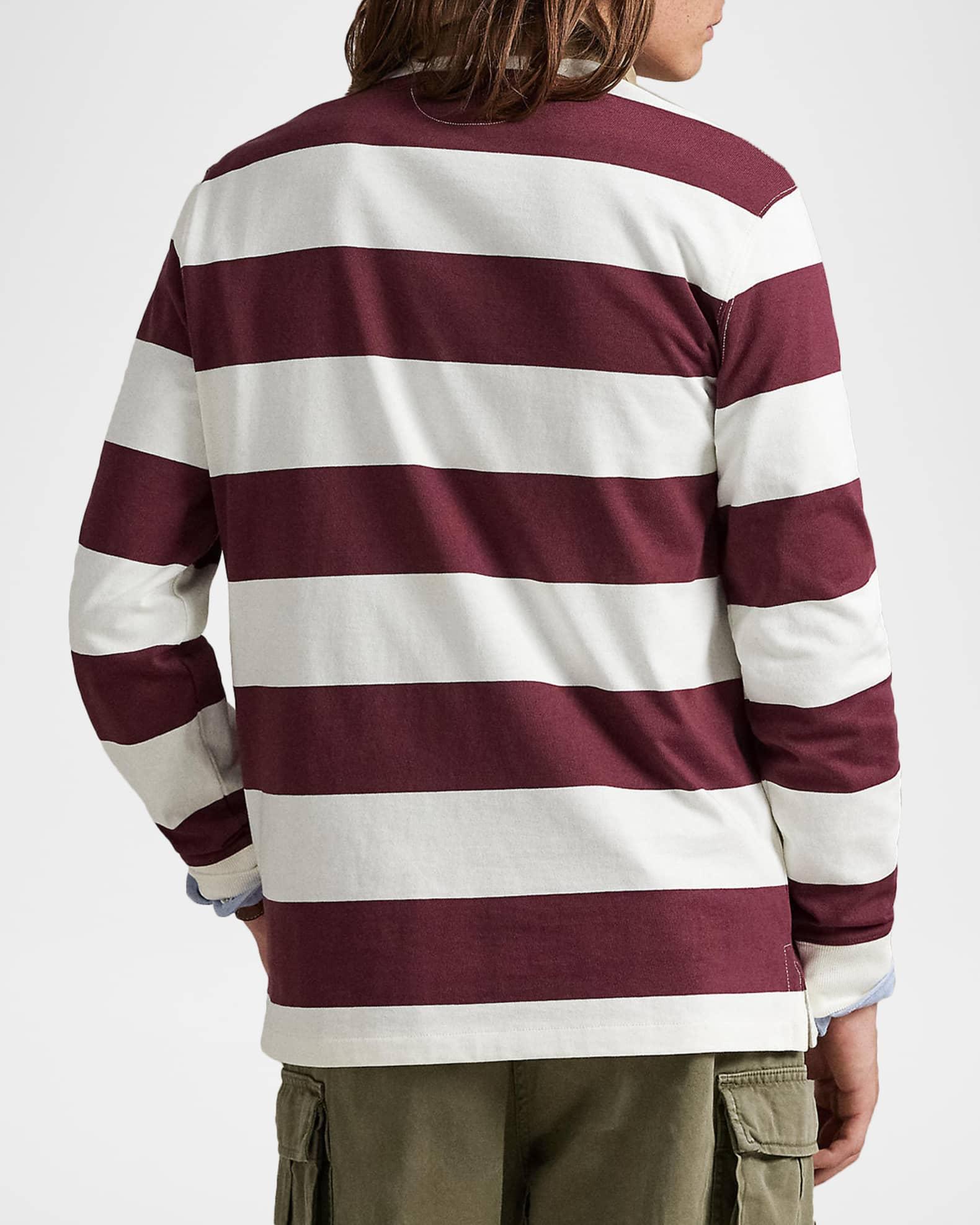 Men's Classic-Fit Polo Bear Stripe Rugby Shirt Product Image