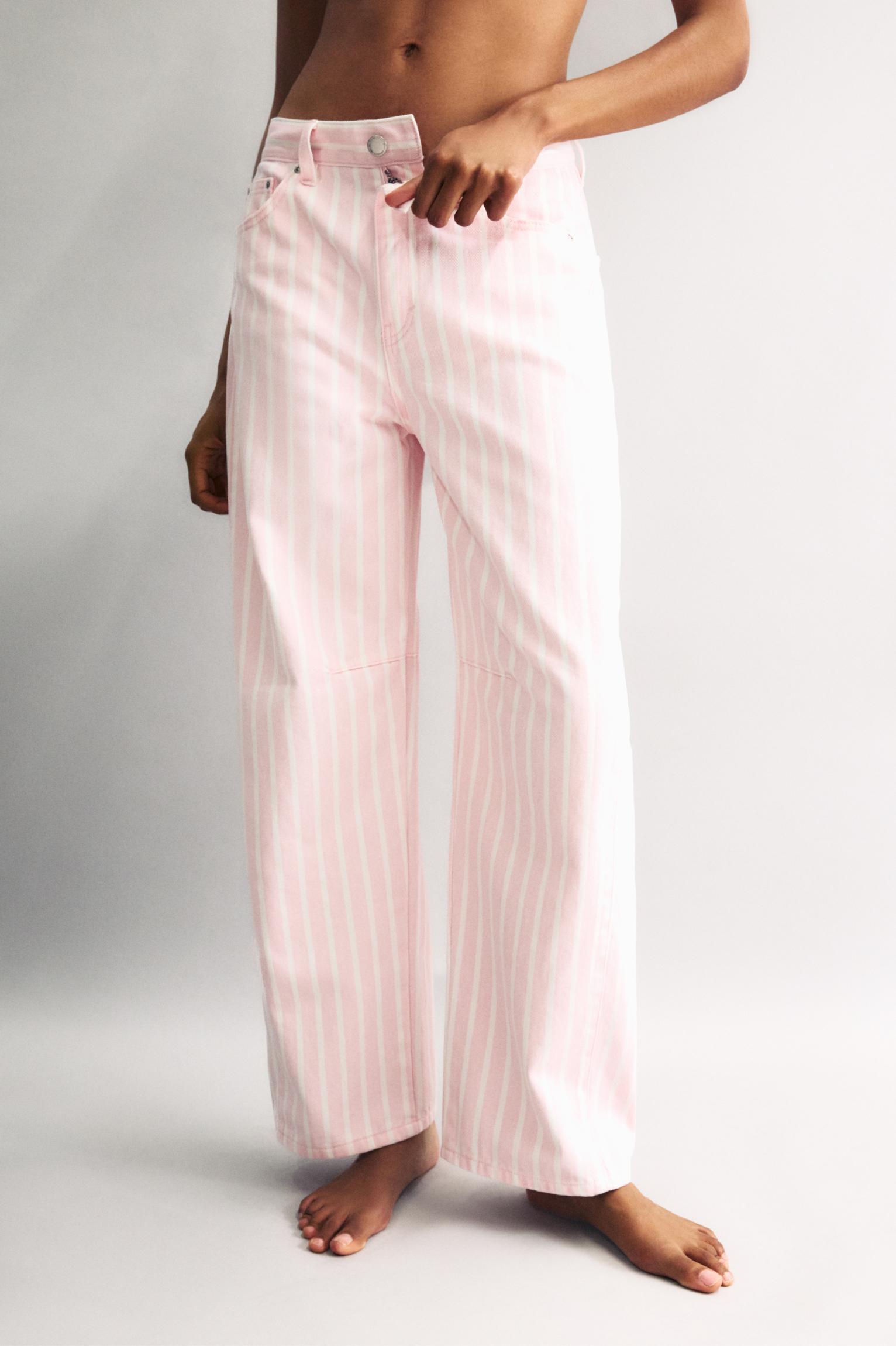 Striped balloon jeans Product Image