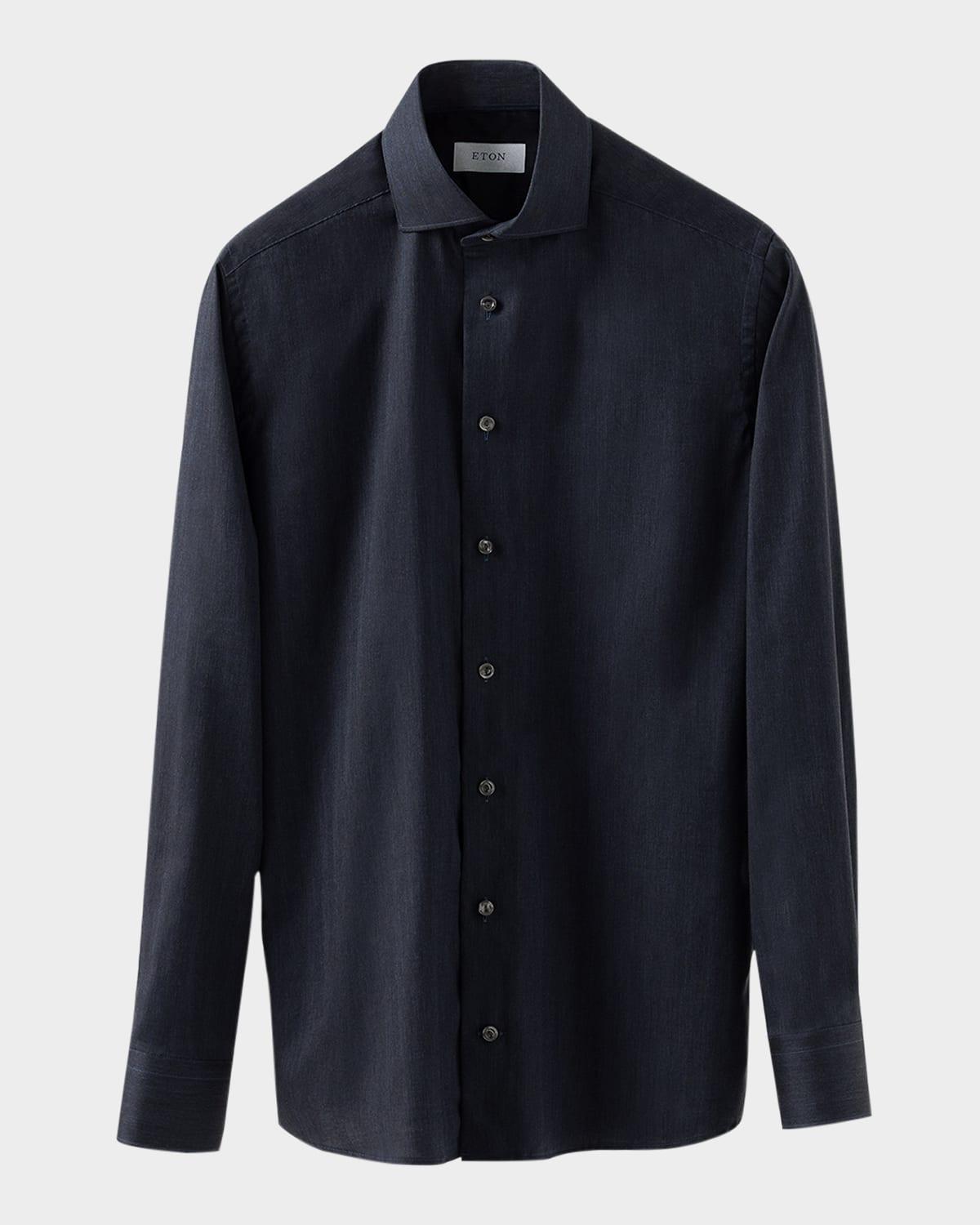 Mens Contemporary-Fit Pliss Bib Formal Shirt Product Image