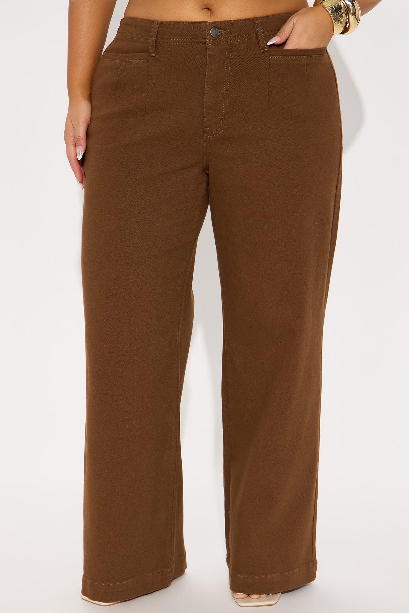 Harris Wide Leg Pant - Chocolate Product Image