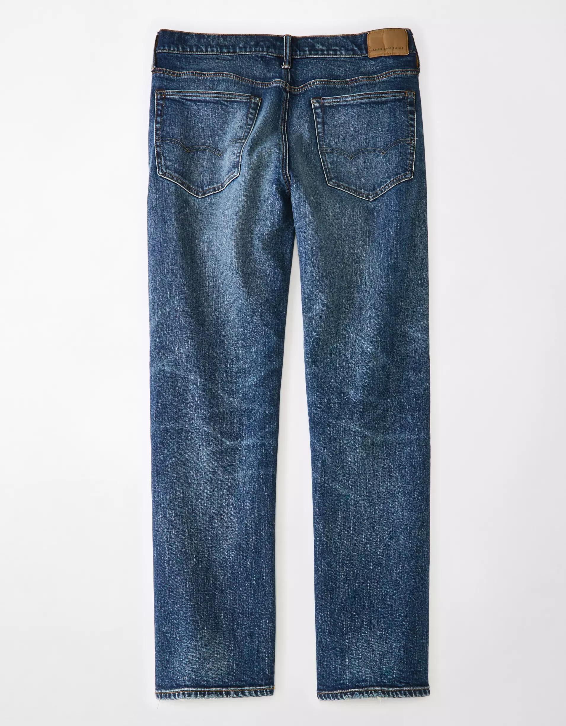 AE EasyFlex Distressed Relaxed Straight Jean Product Image