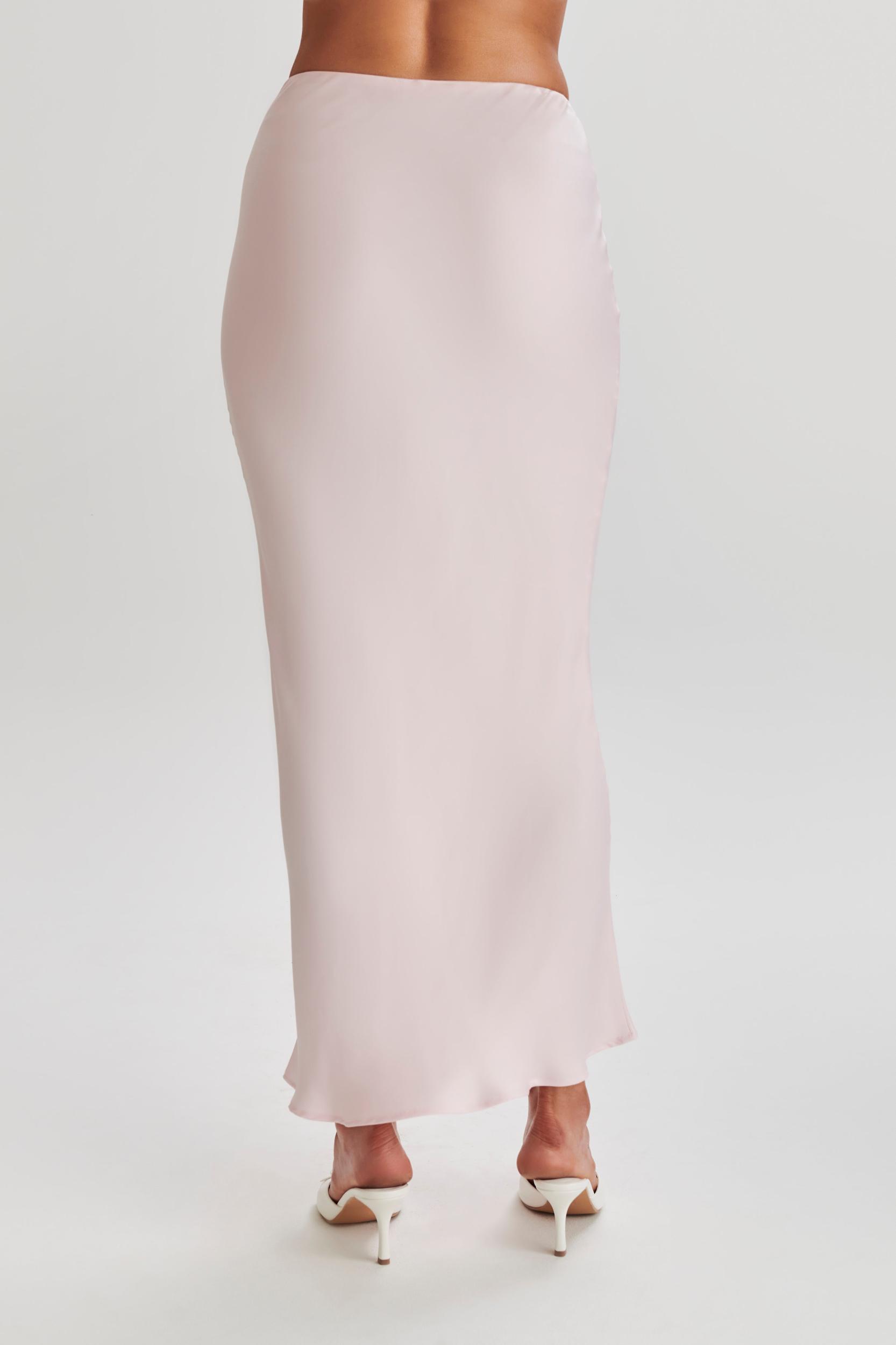 Violeta Satin Maxi Skirt - Fairy Floss Pink Product Image
