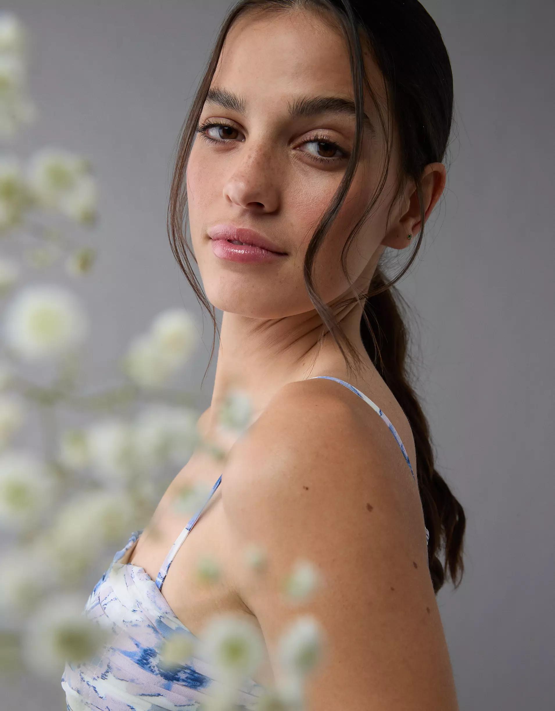 AE Tiered Pleated Maxi Dress Product Image