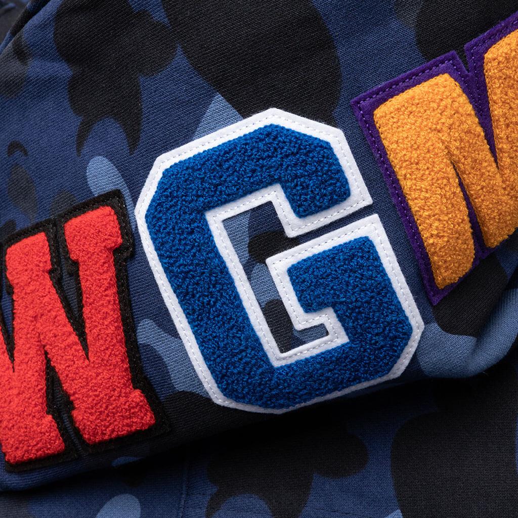 Camo Shark Full Zip Hoodie - Navy Male Product Image