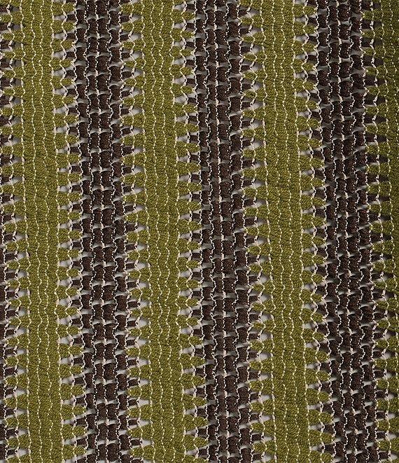 Murano Crocodile World Collection Open Weave Stripe Camp Collar Woven Shirt Product Image