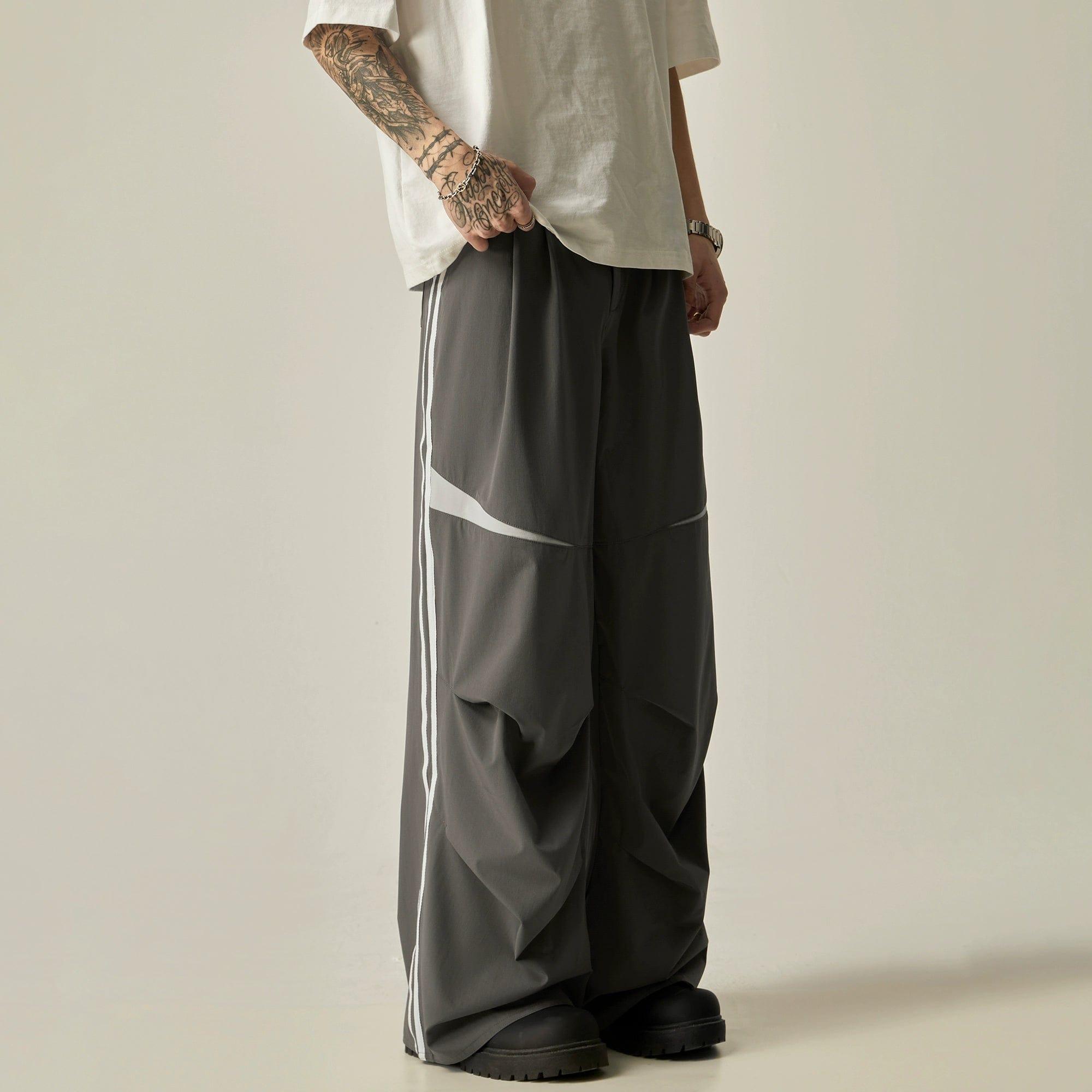 RT No. 11650 STRIPED PARACHUTE SPORT STRAIGHT PANTS Product Image