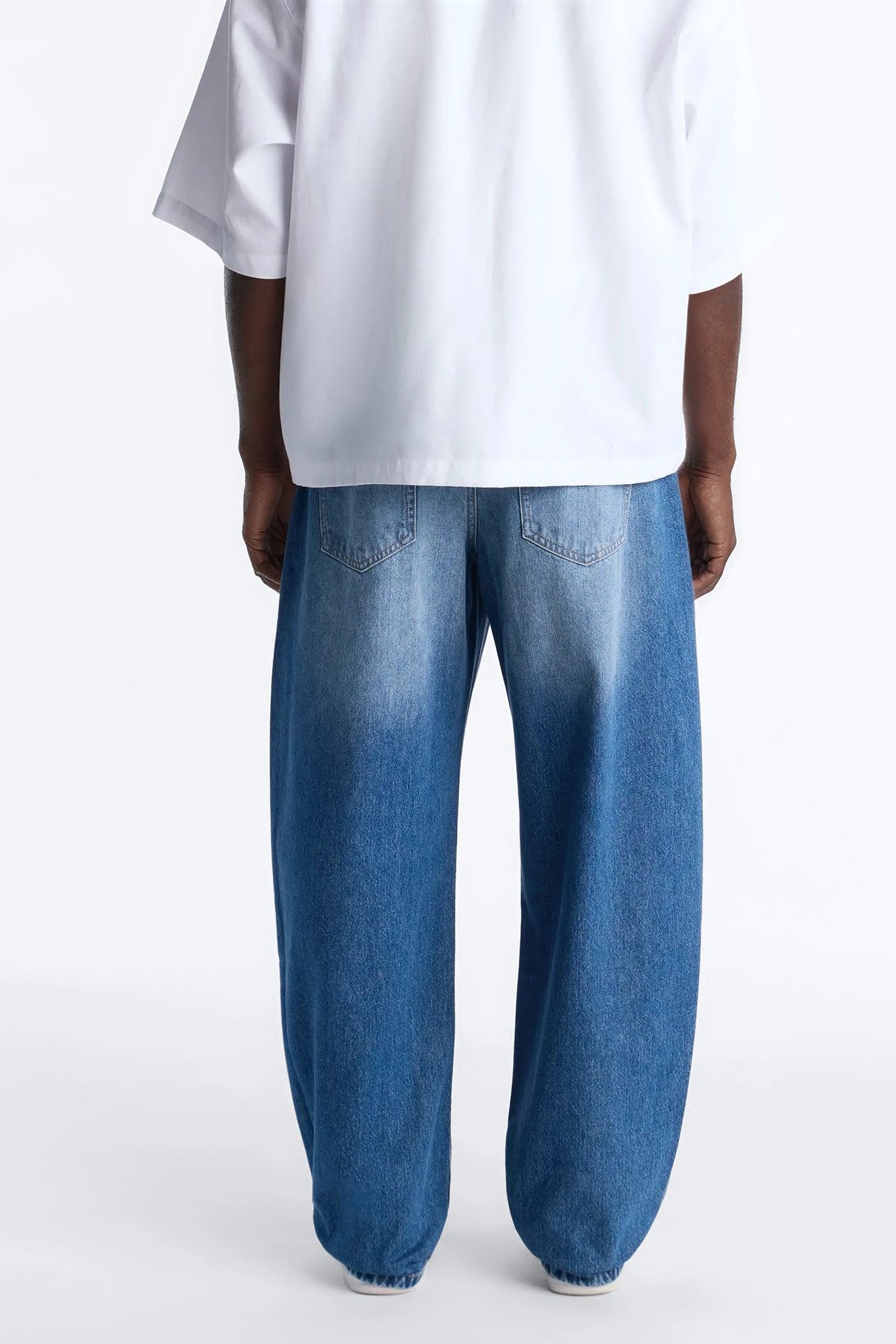 Barrel Etched Floral Jean - Medium Blue Wash Male Product Image