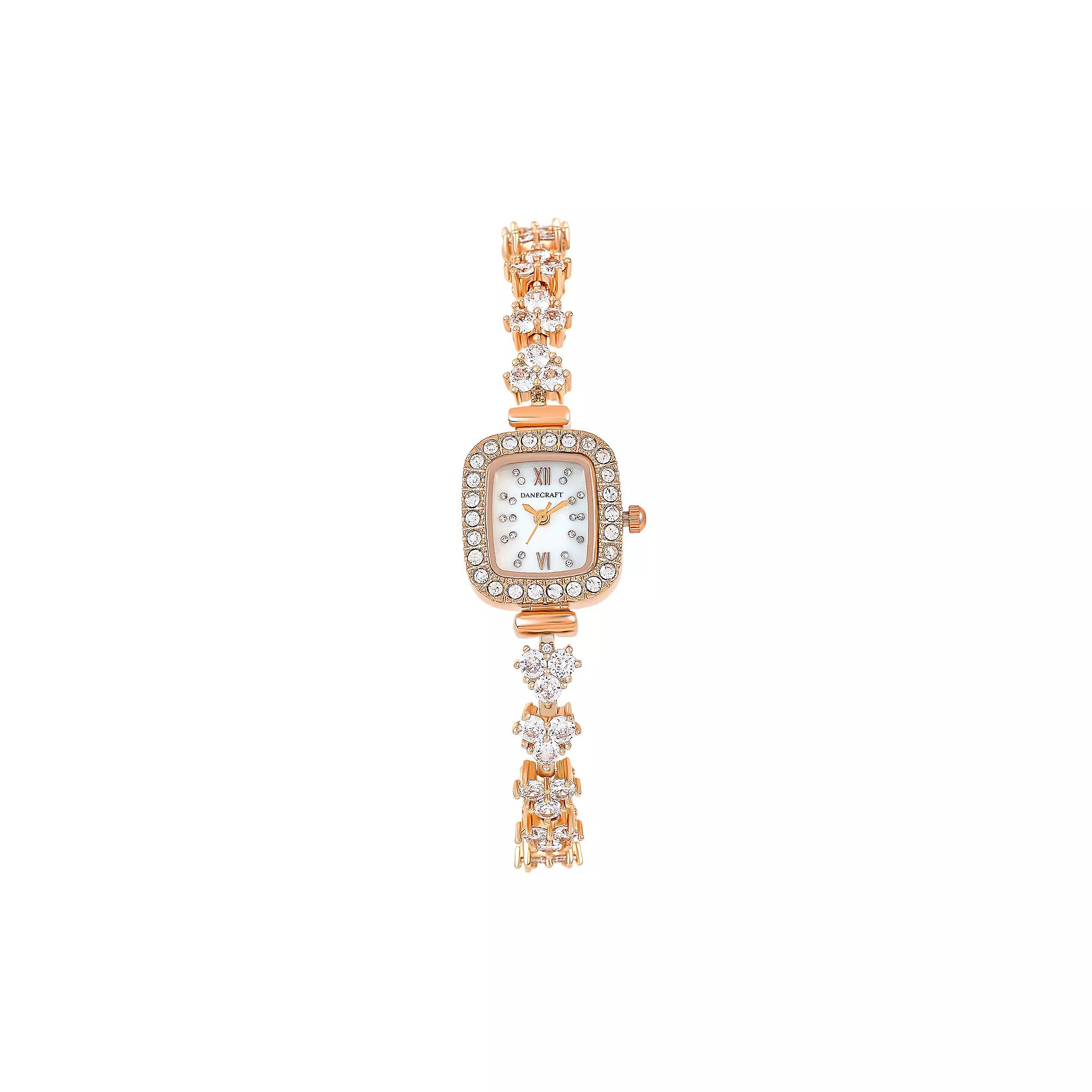 Danecraft Women's Gold Plated Square Watch, Size: 20MM, Rose Gold Tone Product Image