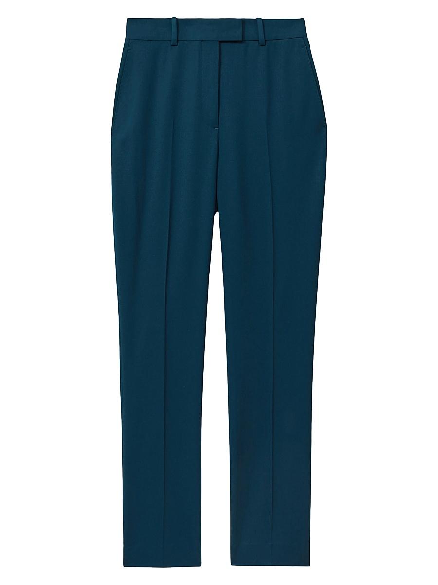 Womens Straight Wool-Blend Trousers Size 0 Product Image