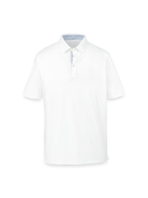 Performance Blend Three Button Polo - White Product Image