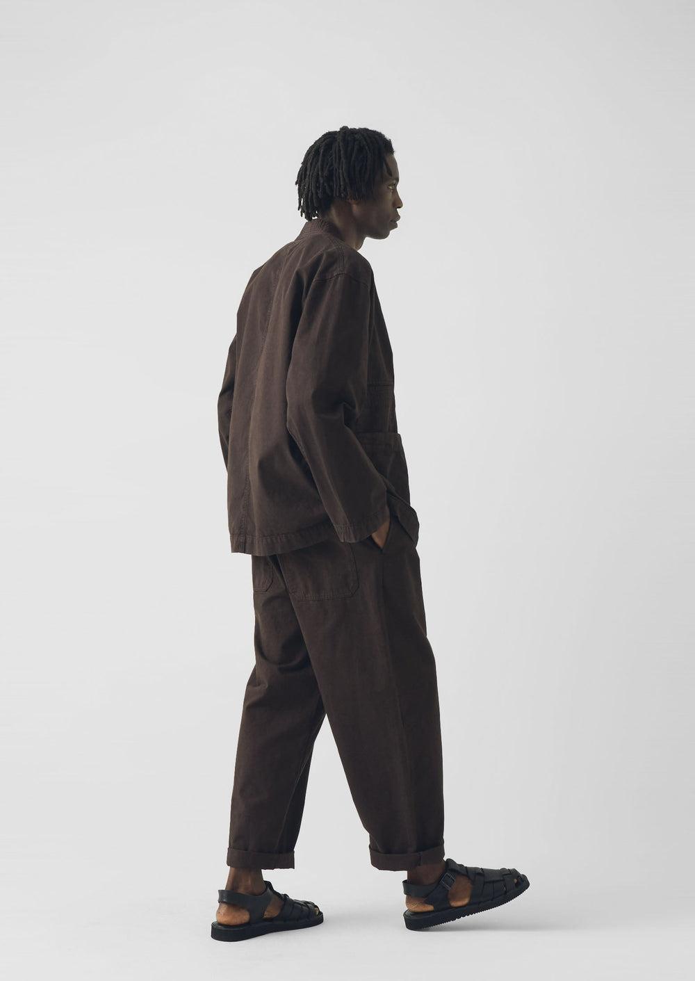 Garment Dyed Cotton Twill Jacket | Dark Cocoa Product Image