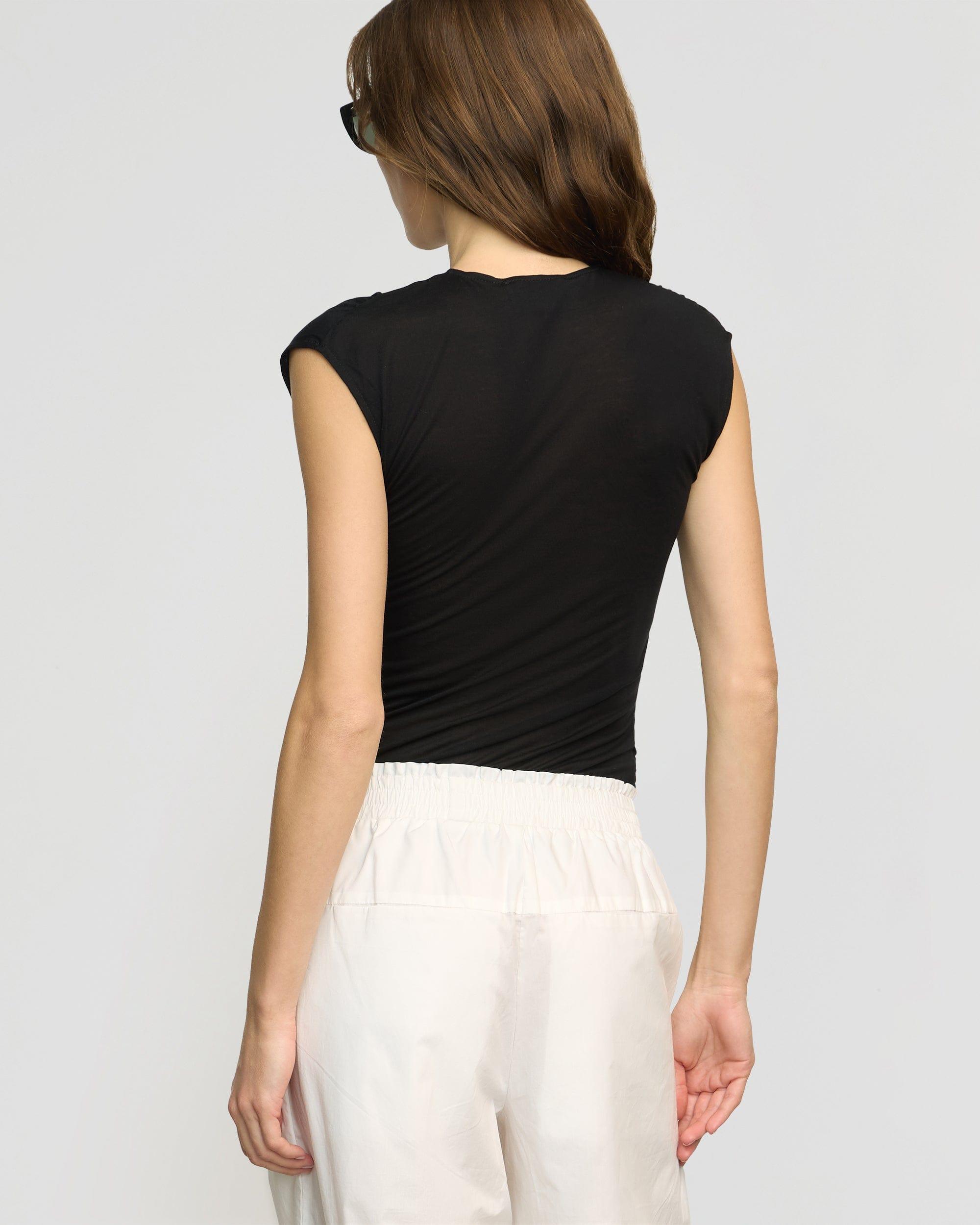 Lila Tencel Wrap-Neck Tee Product Image