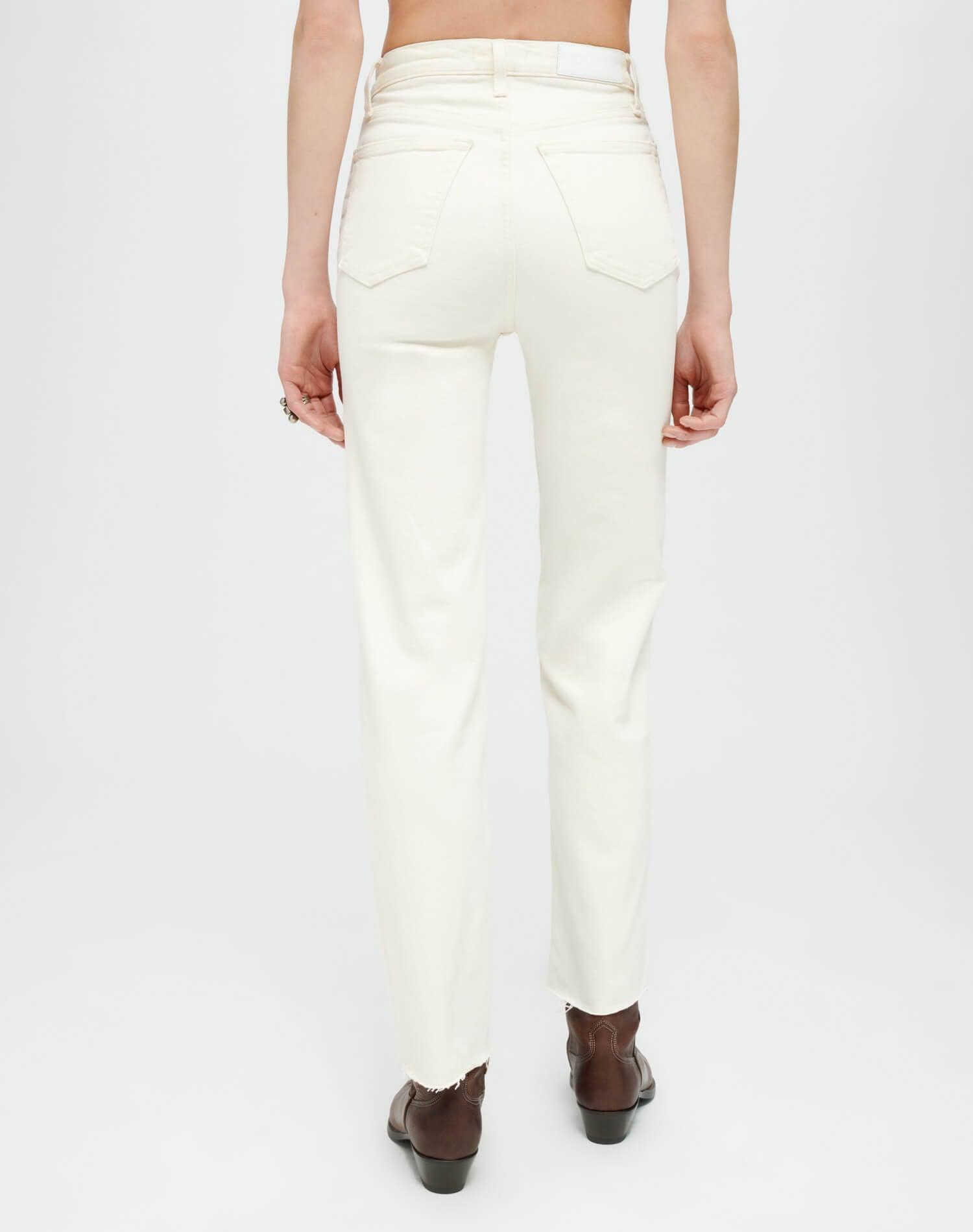 Comfort Stretch High Rise Stove Pipe - Vintage White Product Image