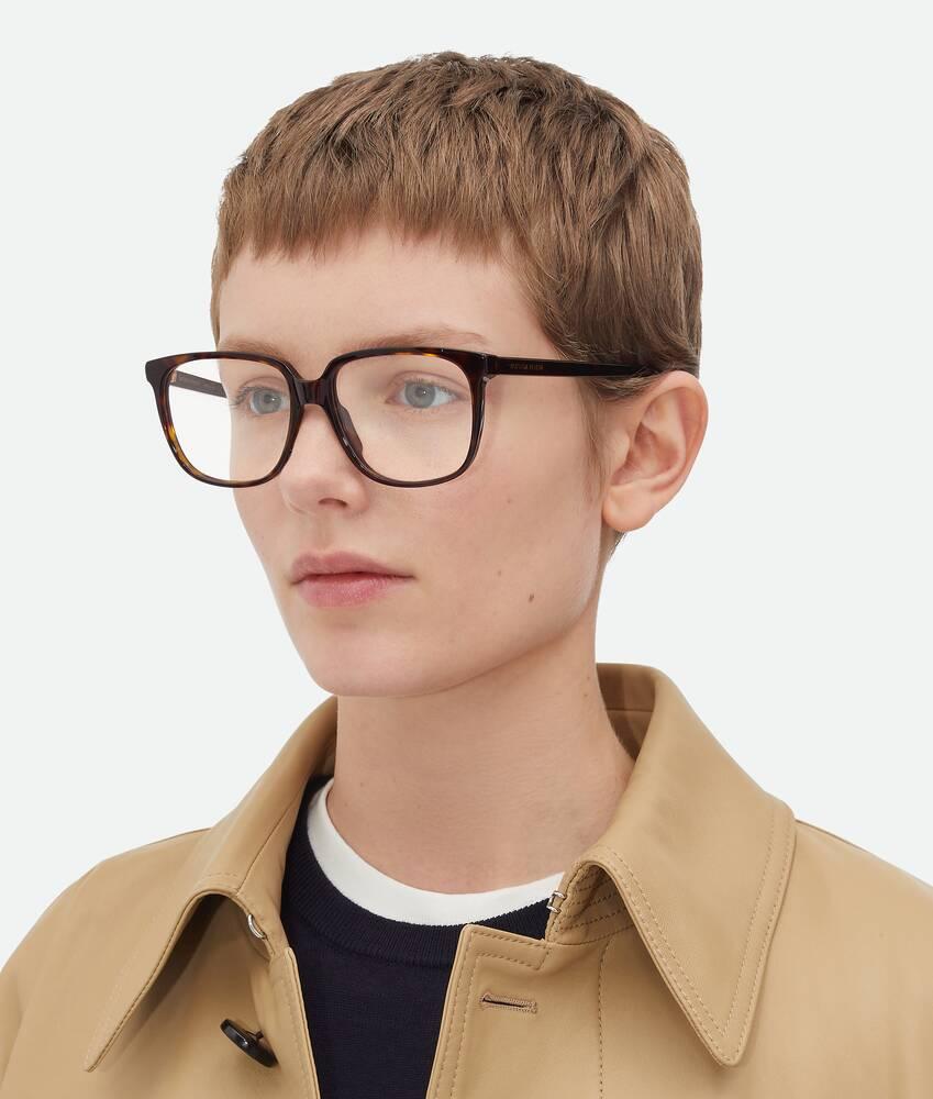 Classic Square Eyeglasses in Havana/transparent Product Image