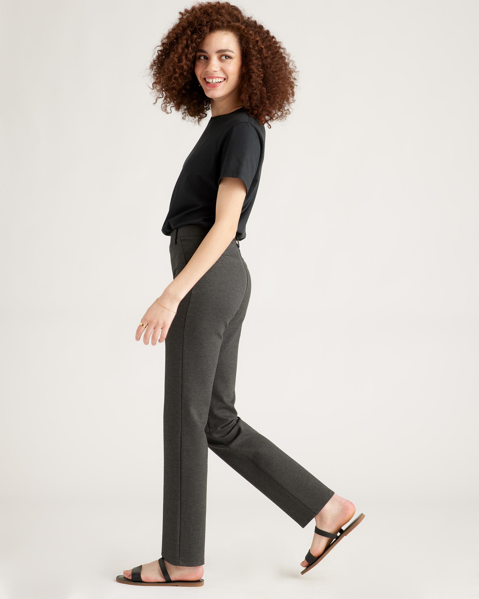 Quince | Women's Ultra-Stretch Ponte Straight Leg Pants Tall Rayon Product Image