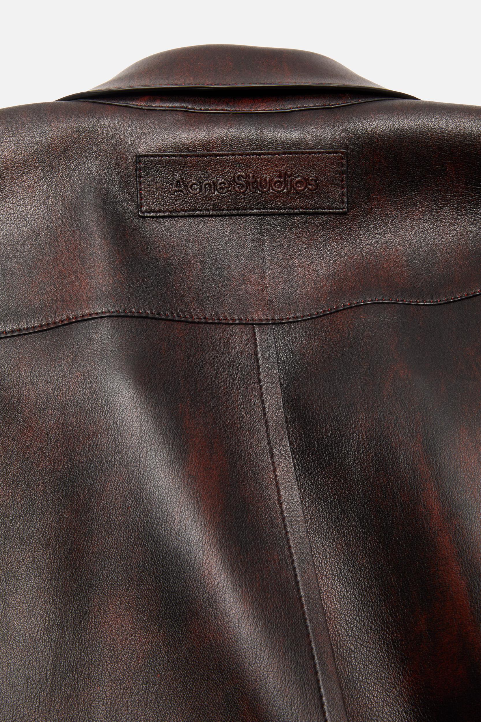 Leather shirt jacket Product Image