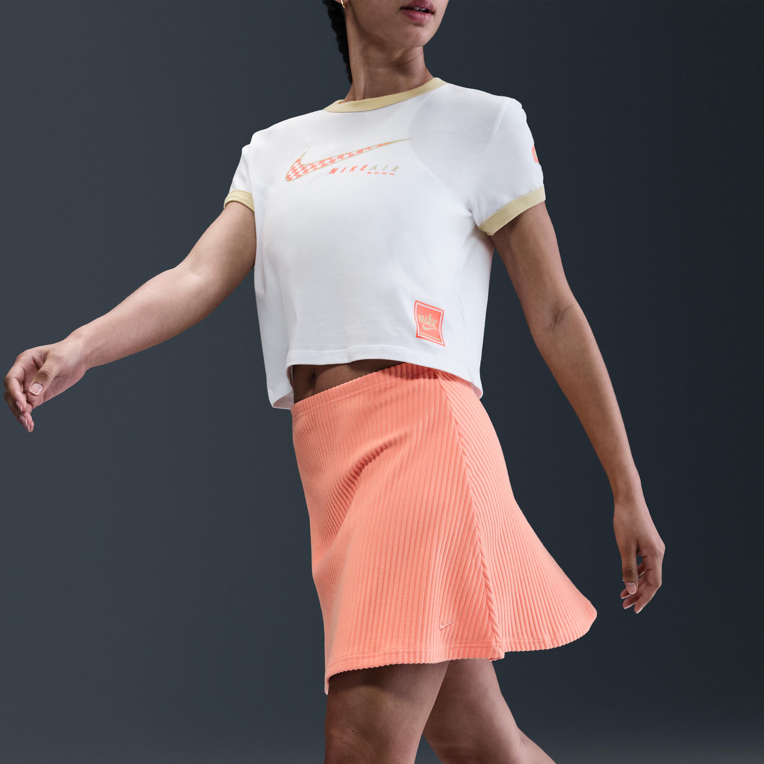 Womens Nike Sportswear Chill Knit Ribbed Mini Skirt | HJ1839-844 Product Image