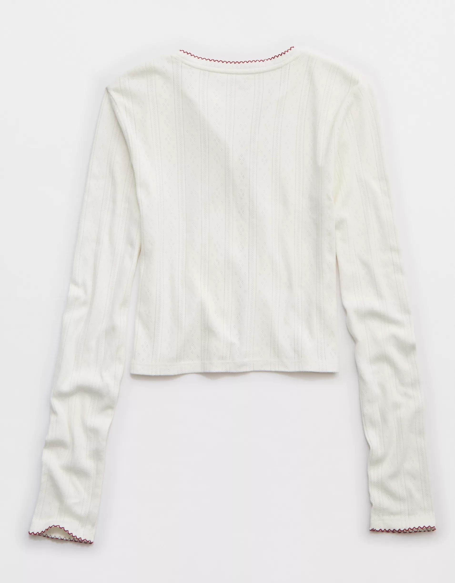 Aerie Off-Duty Pointelle Cardigan Product Image