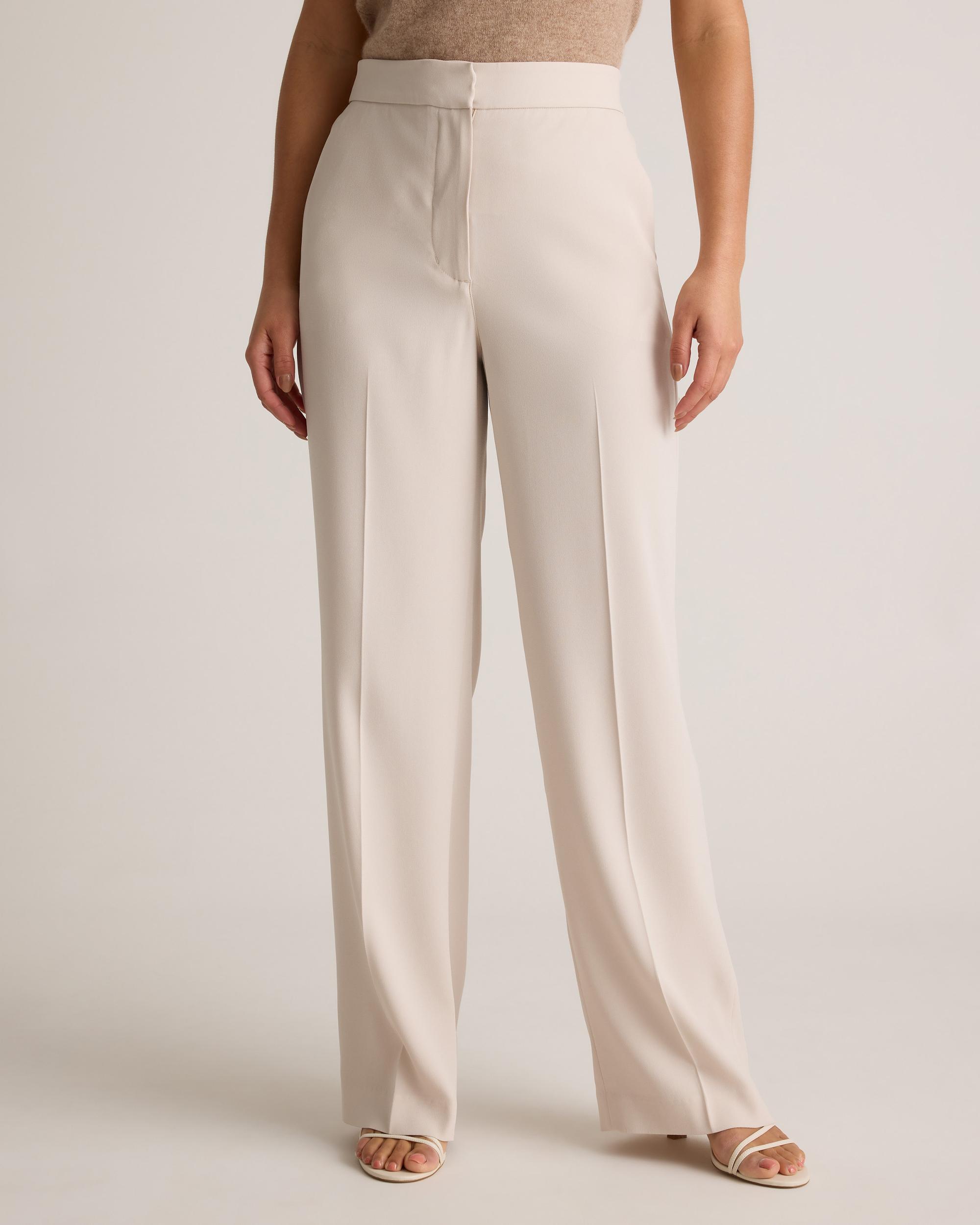 Quince | Women's Stretch Crepe Classic Trouser Pants Recycled Polyester Product Image
