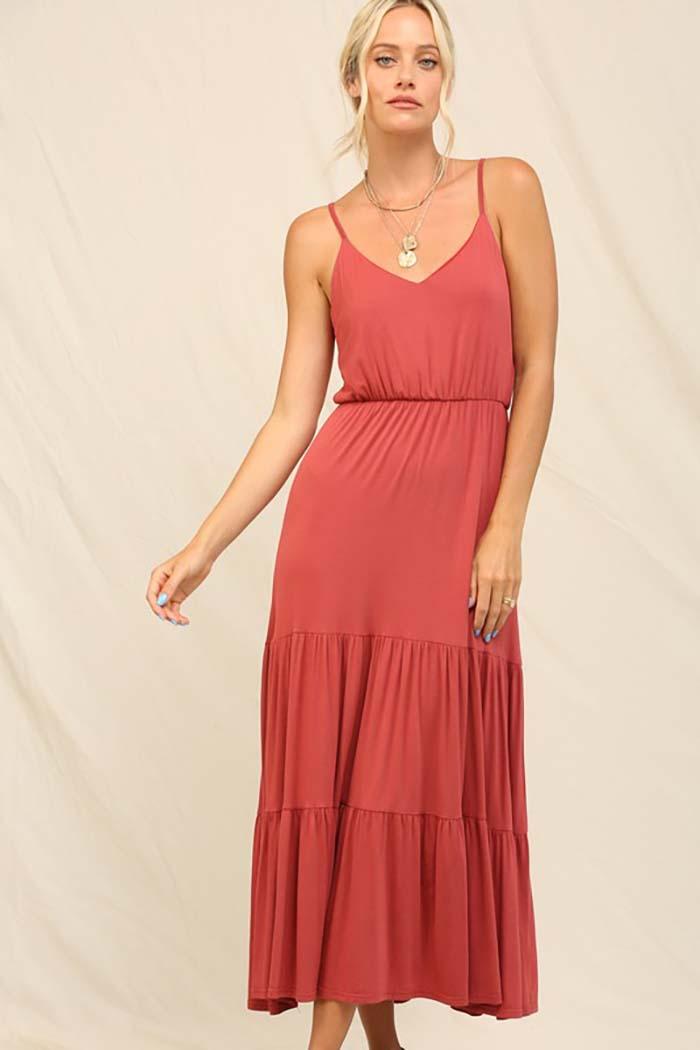 Sleeveless Maxi Tiered Ruffle Dress Product Image