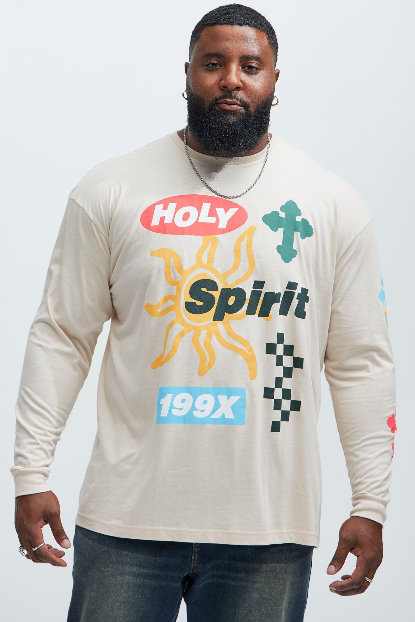 Holy Spirit Sun Long Sleeve Tee - Khaki Product Image