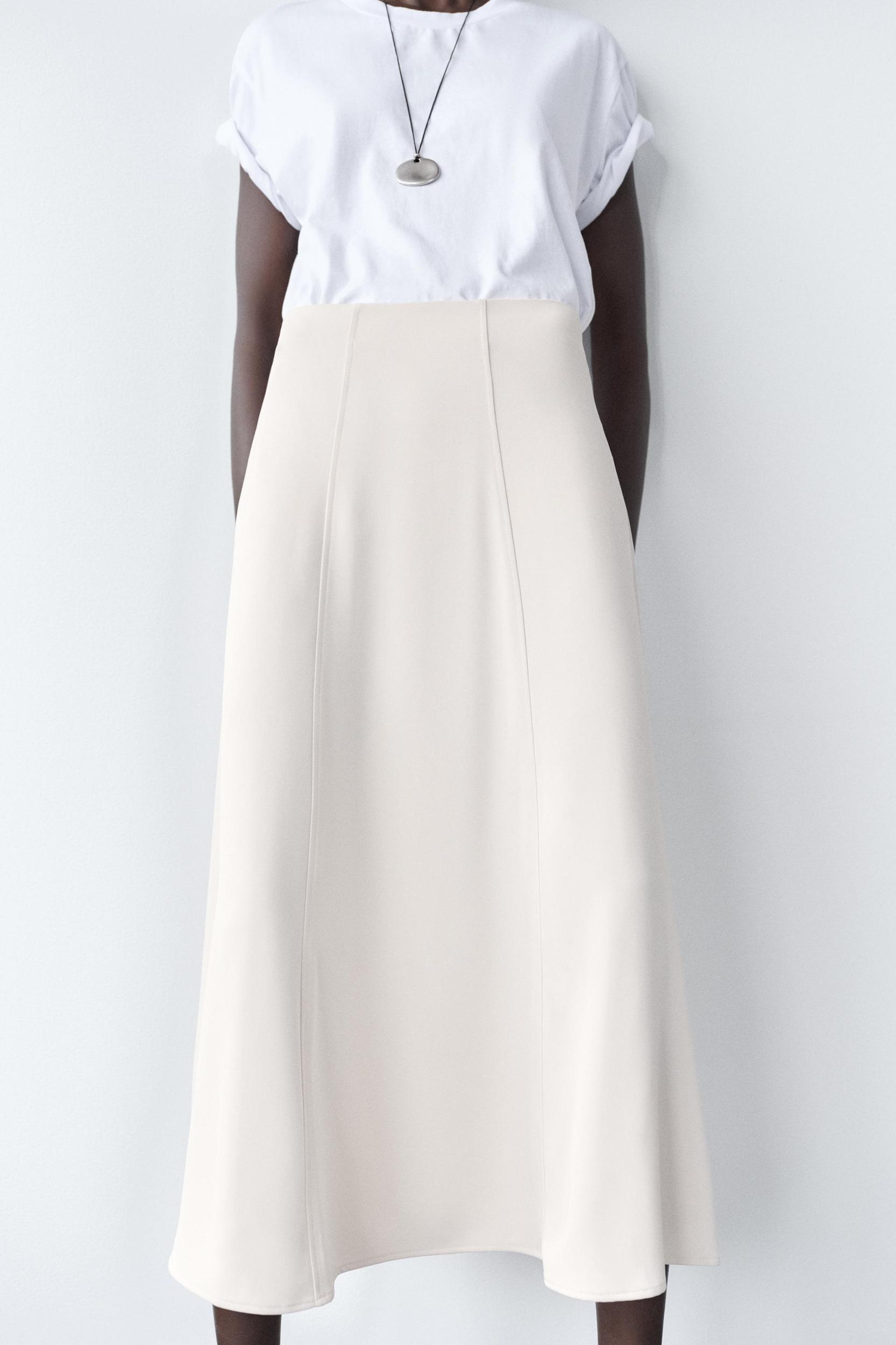 CREPE MIDI SKIRT Product Image