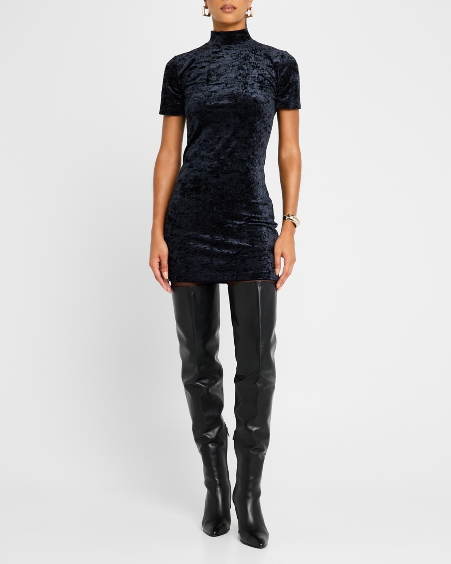 Velvet Turtleneck Mini Dress Product Image