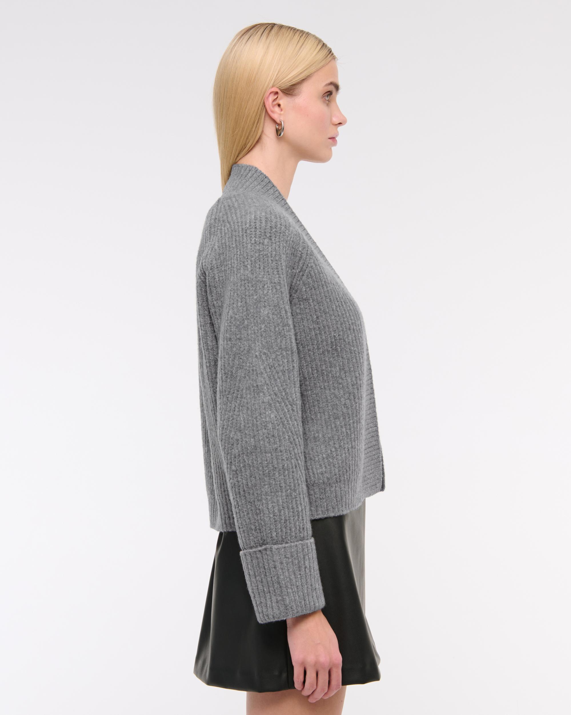 Ribbed Non-Closure Cardigan Product Image