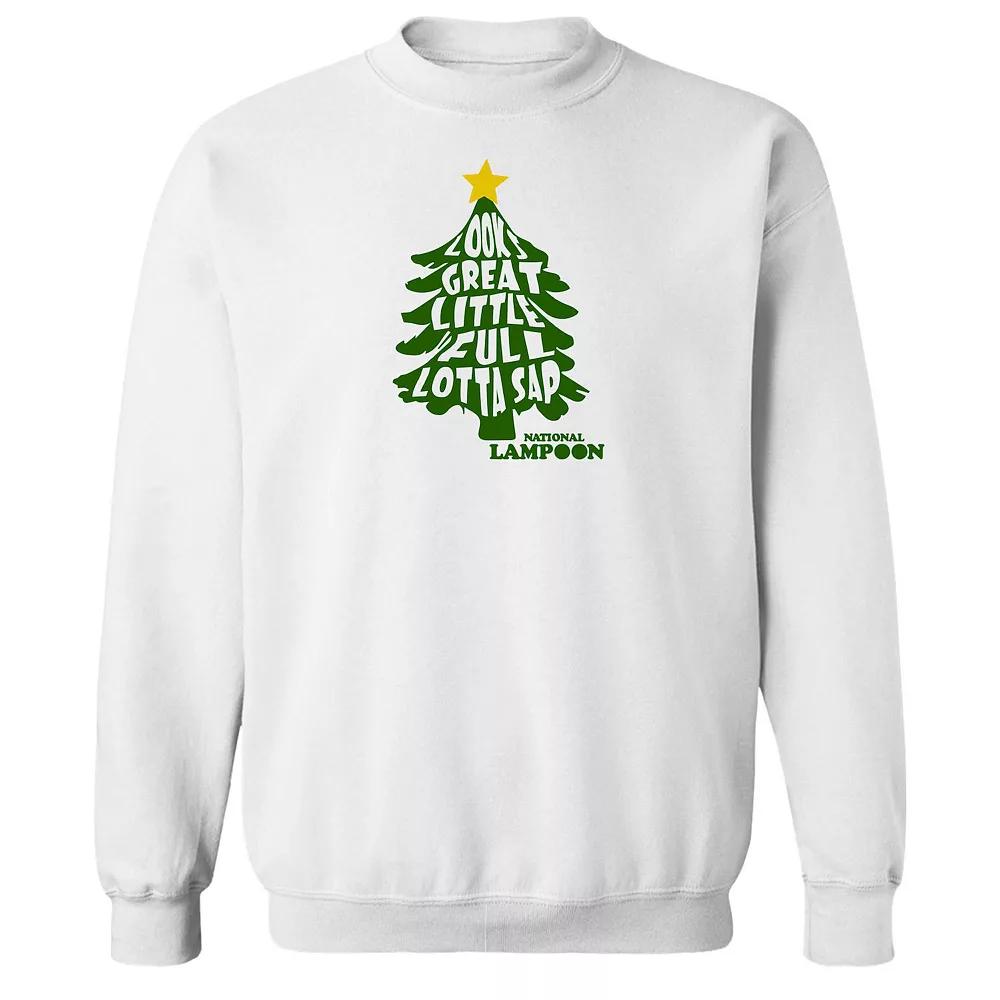 Men's Looks Great National Lampoon's Christmas Vacation Graphic Fleece Crew Sweatshirt, Size: XL, White Product Image
