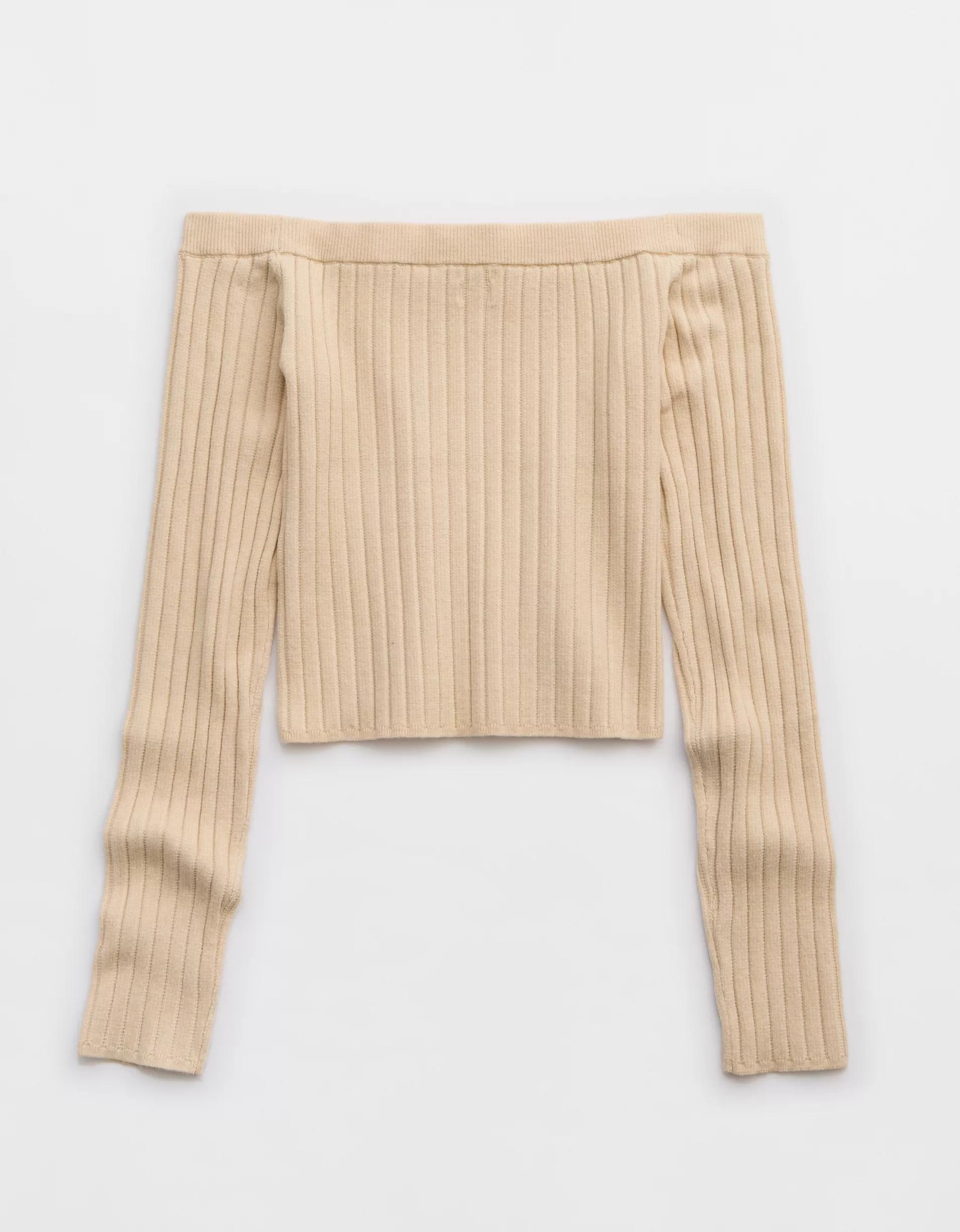 Aerie Late Night Cold Shoulder Sweater Product Image